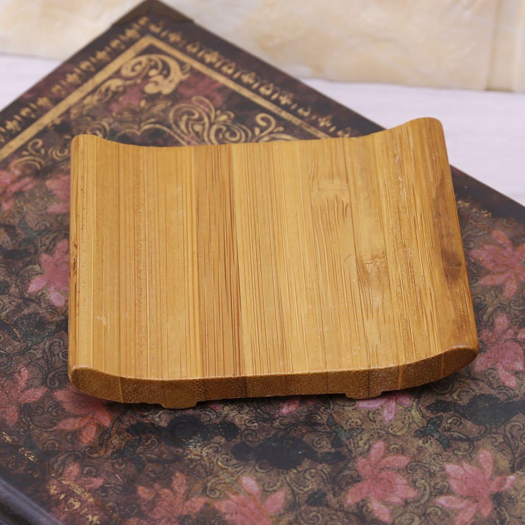 Bamboo Soap Holder Dish for Bathroom and Kitchen