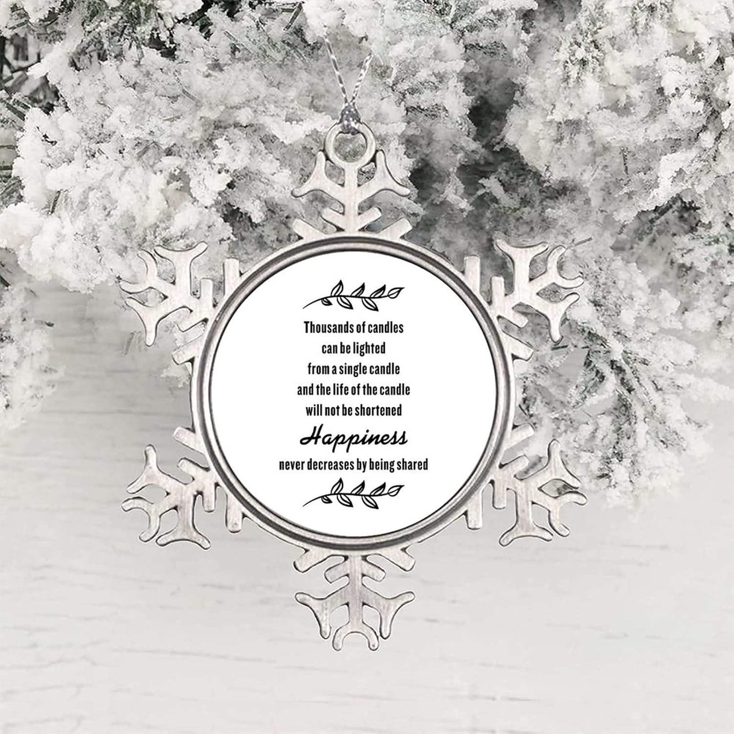 Christmas Ornament Snowflake Metal Keepsake 3in