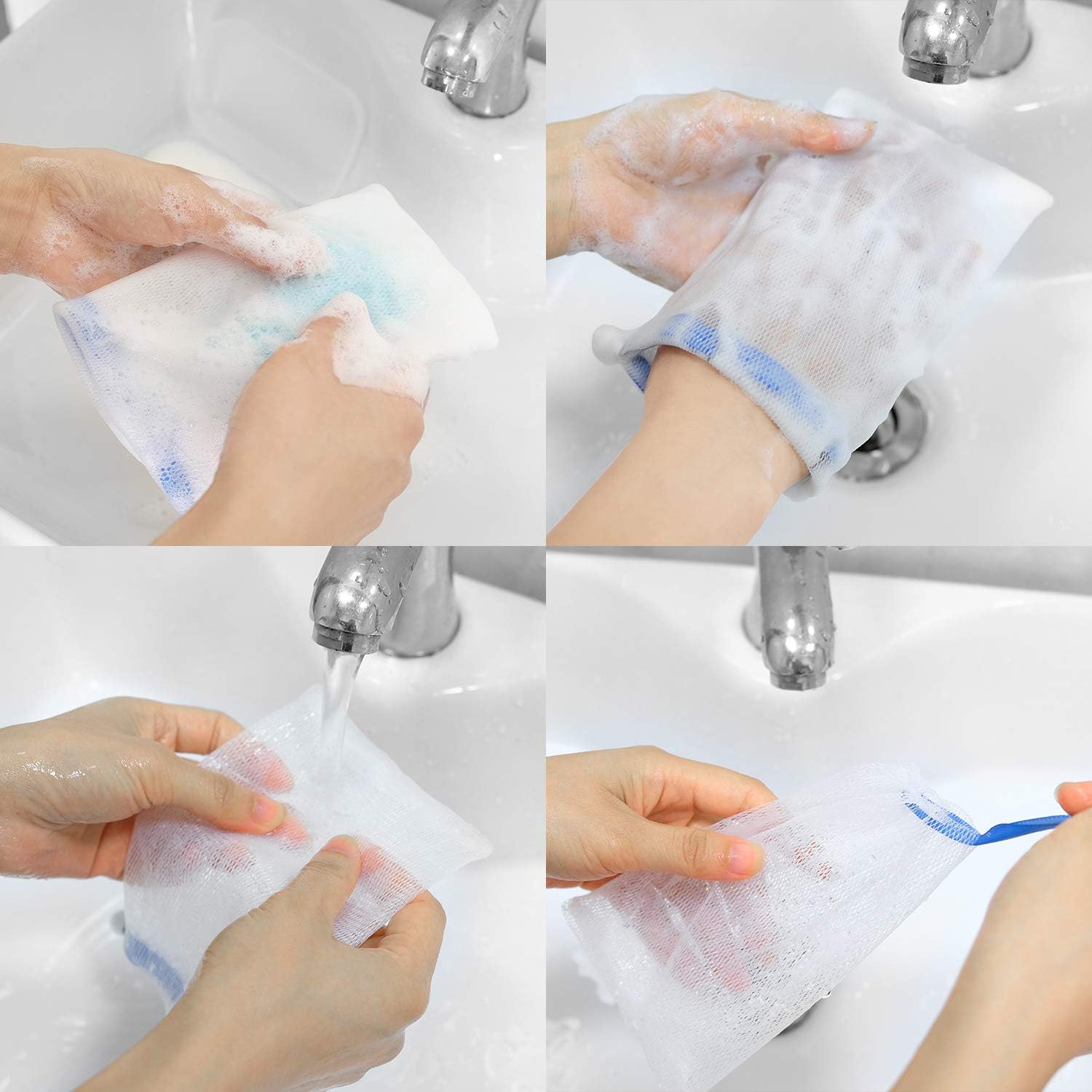 Anwenk 2Pack Travel Soap Dish with Foaming Bag and Secure Latch