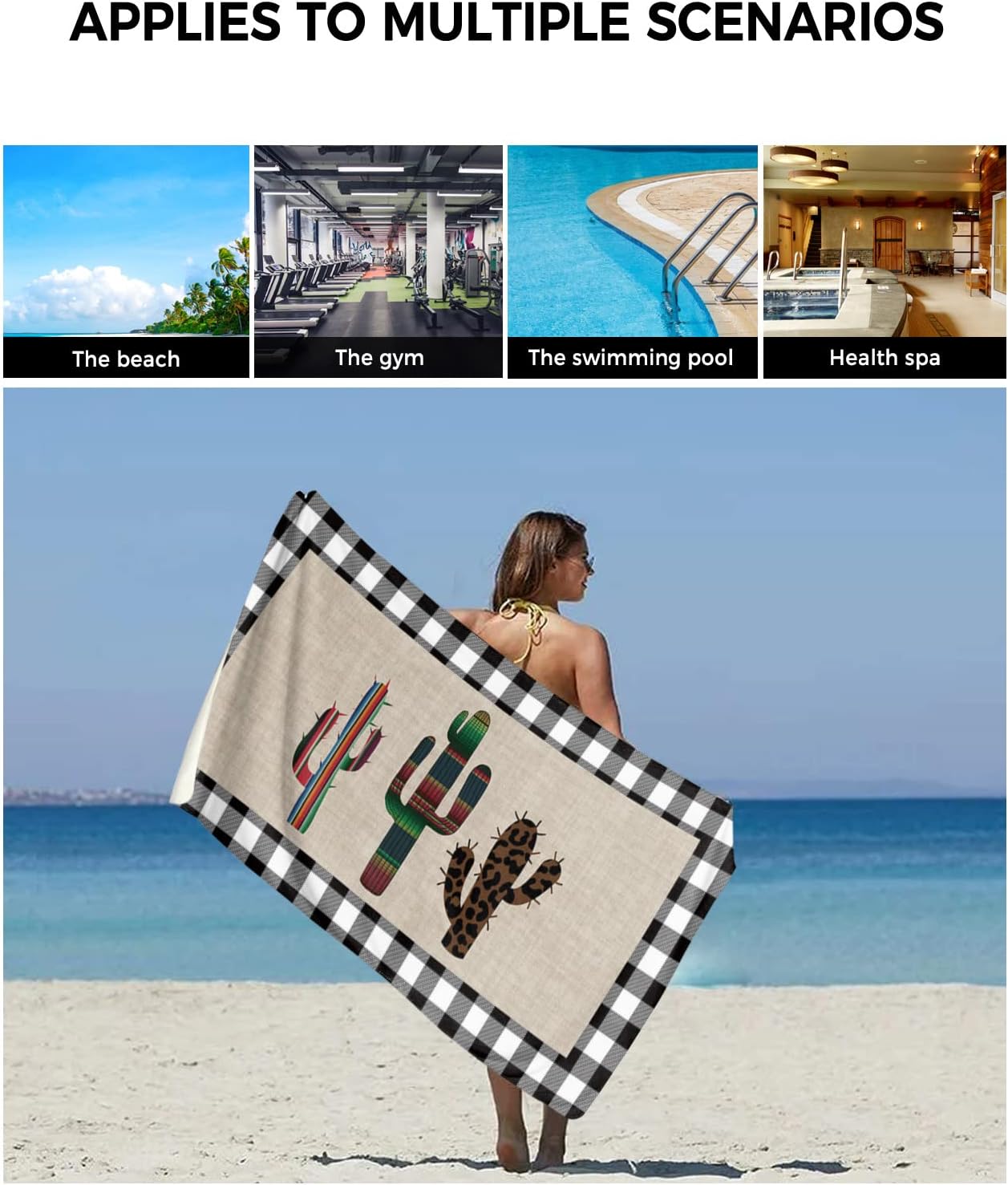 Chees D Zone Retro Stripe Linen Bath Towel Set