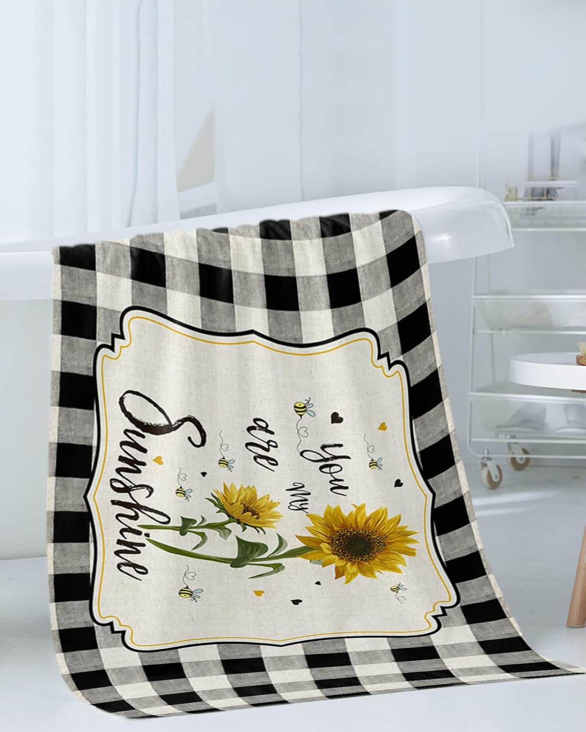 Chees D Zone Farm Floral Bumble Bee Bath Towel Set 1