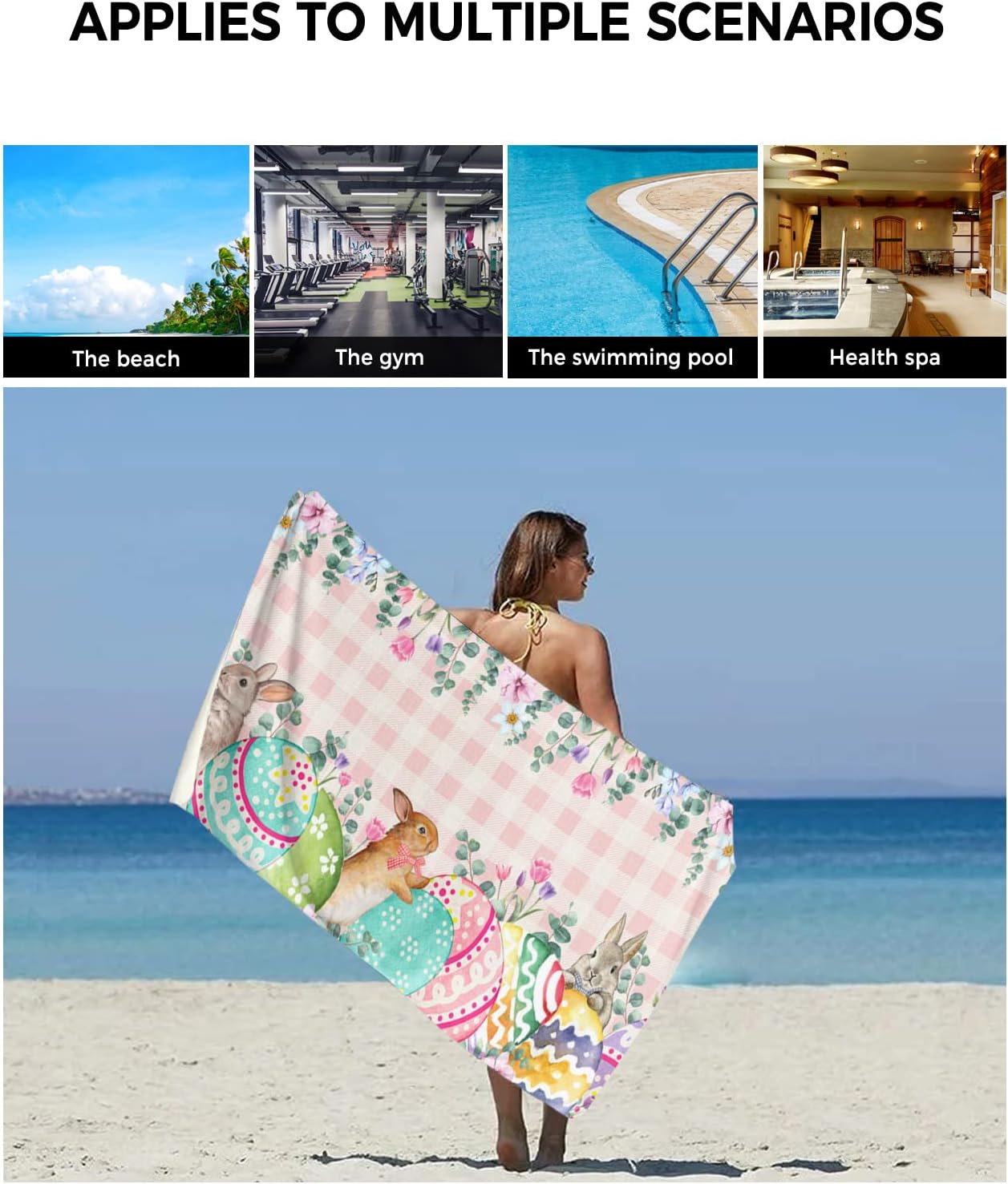 ZOE GARDEN Rabbit Egg Pink Microfiber Towel Set