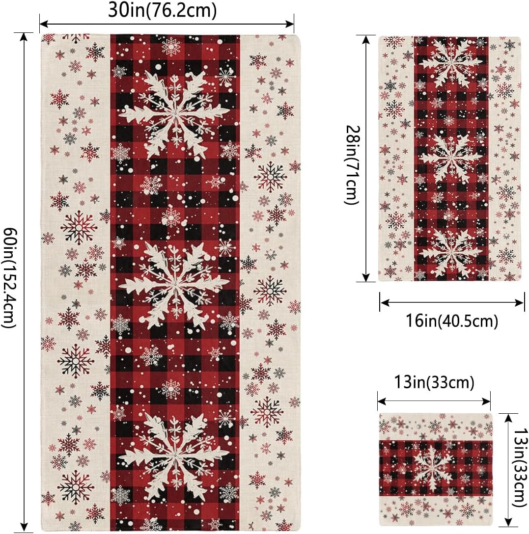 ZOE GARDEN 3-Piece Christmas Snowflake Towel Set