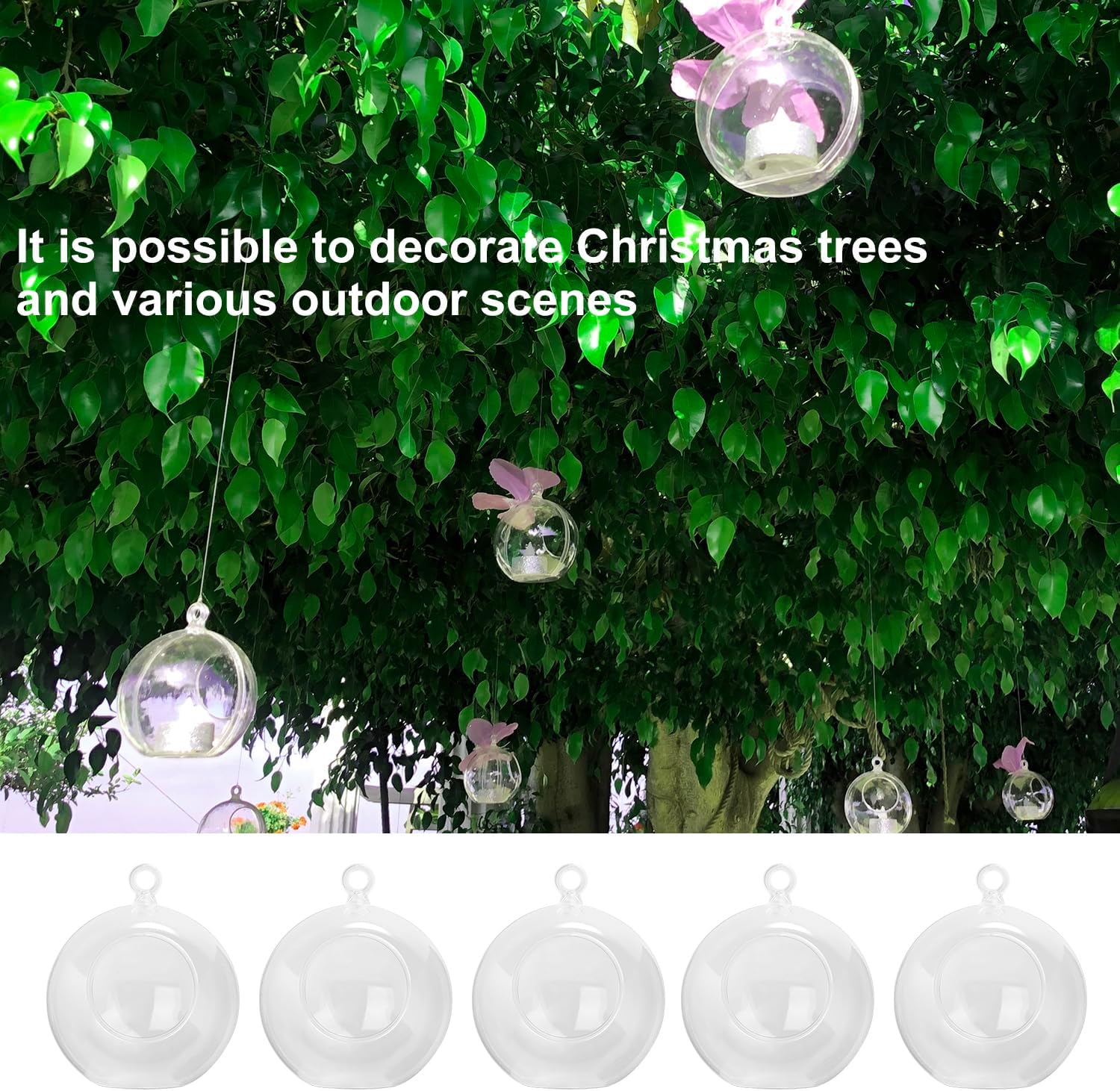 39 Pcs Clear Hanging Glass Orbs for Home Decor