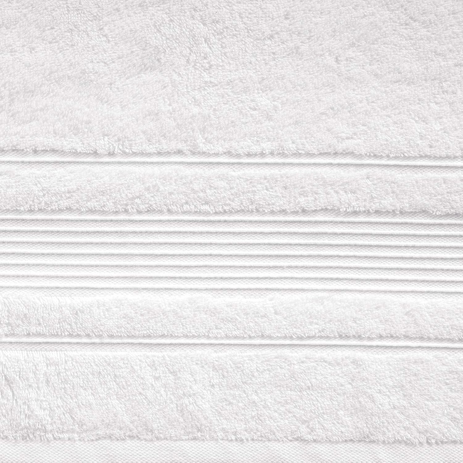 Qute Home 6-Piece Bath Towel Set - White Turkish Cotton