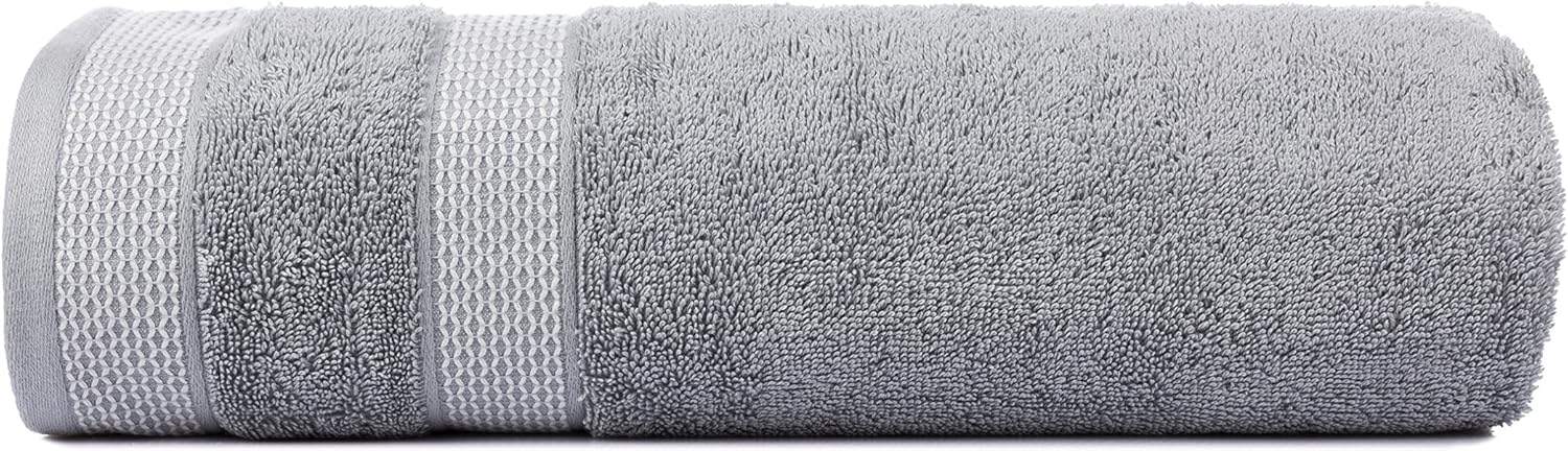 CASA COPENHAGEN Solitaire Grey Violet Bath Towel Set of 2