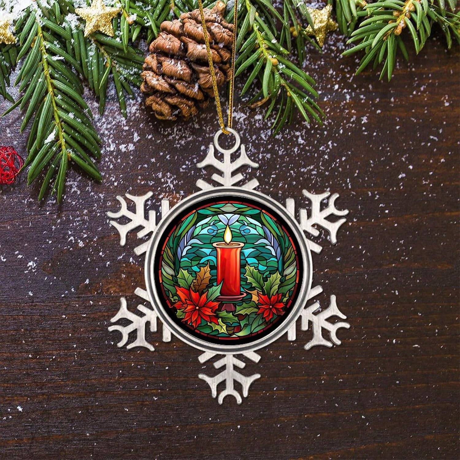 Zyadsinoudor 3 Inch Hanging Snowflake Christmas Ornament 1