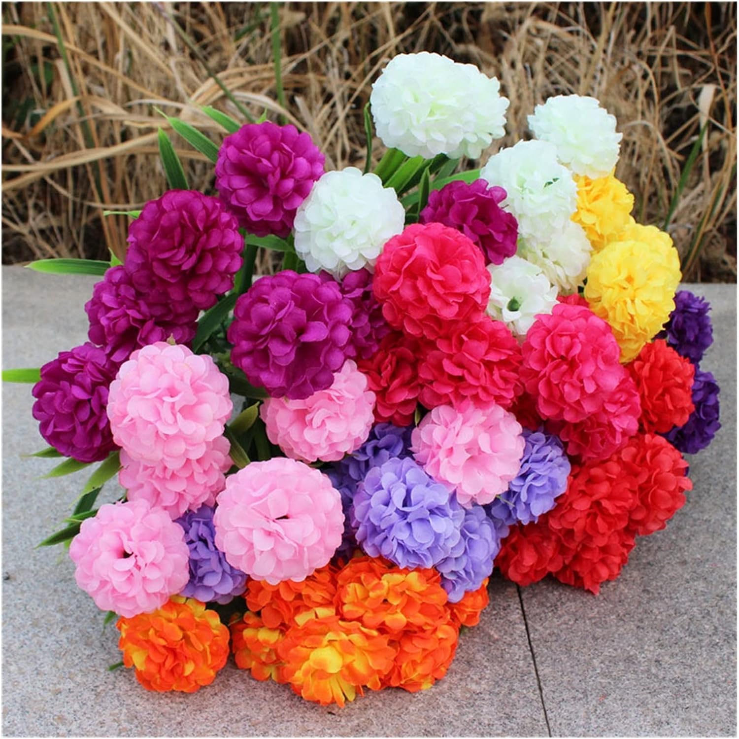 GaRcan Multicolor Silk Hydrangea Artificial Flowers