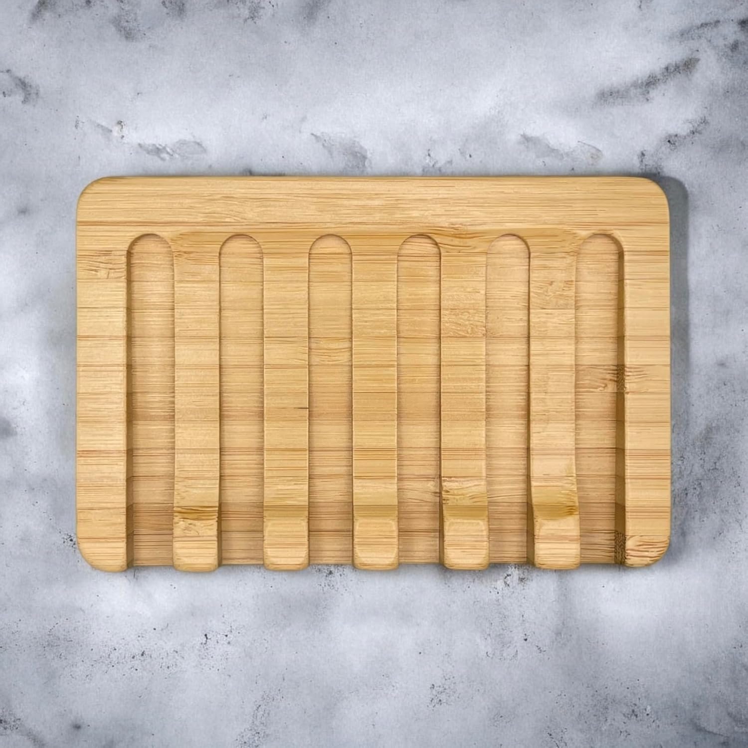 BLULEVAR Bamboo Soap Dish with Waterfall Drain