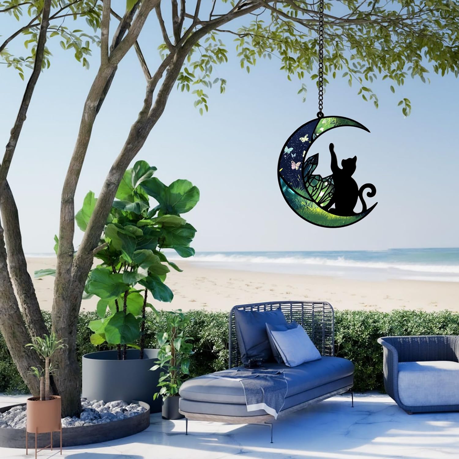 Cute Black Cat Hanging Decor Acrylic Gift for Women
