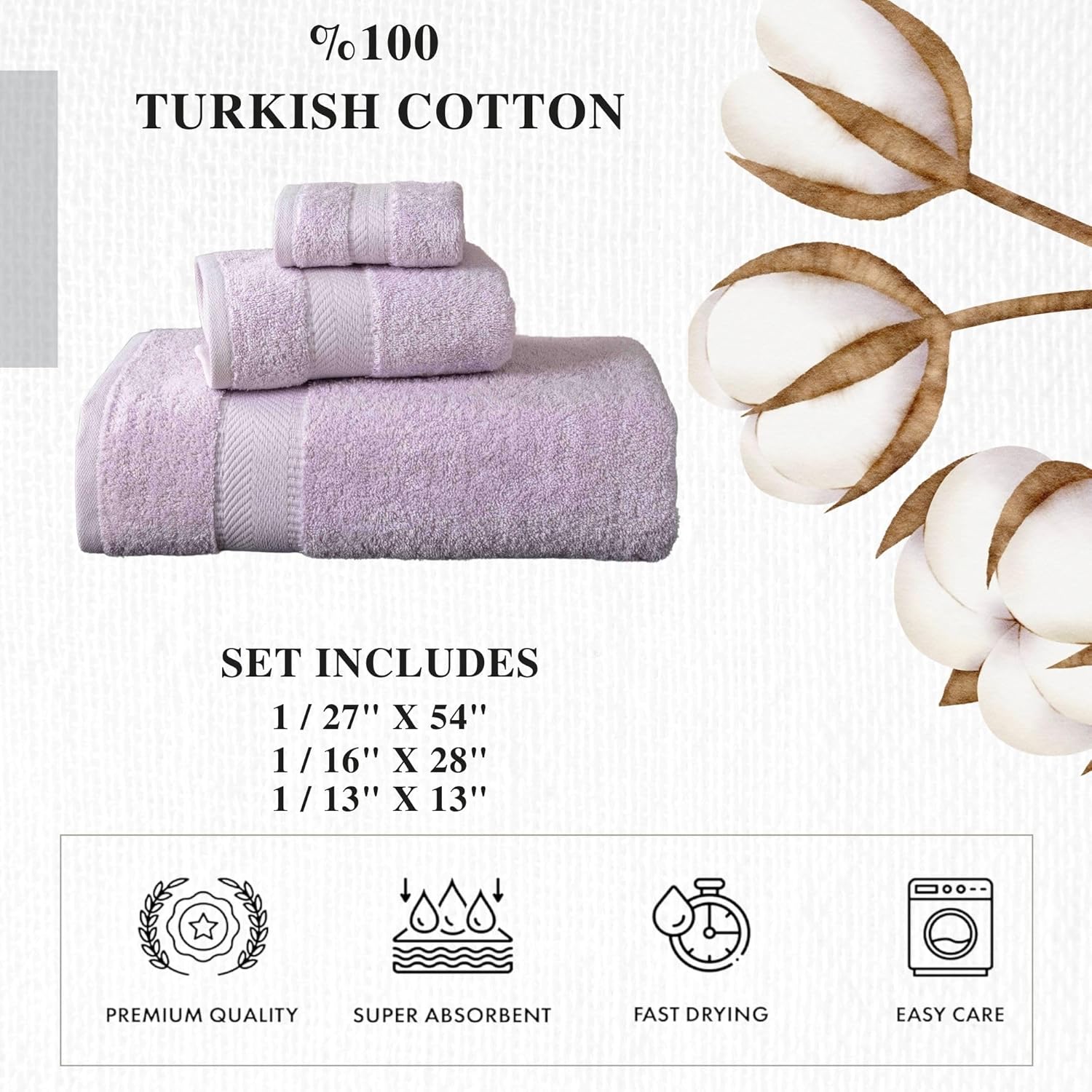 Personalized Turkish Cotton Towel Set with Monogram