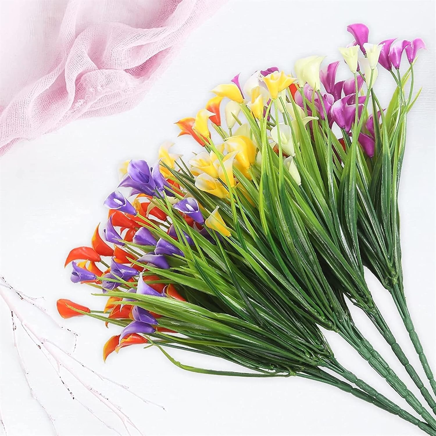 GaRcan Artificial Calla Lily Flowers Decor Set