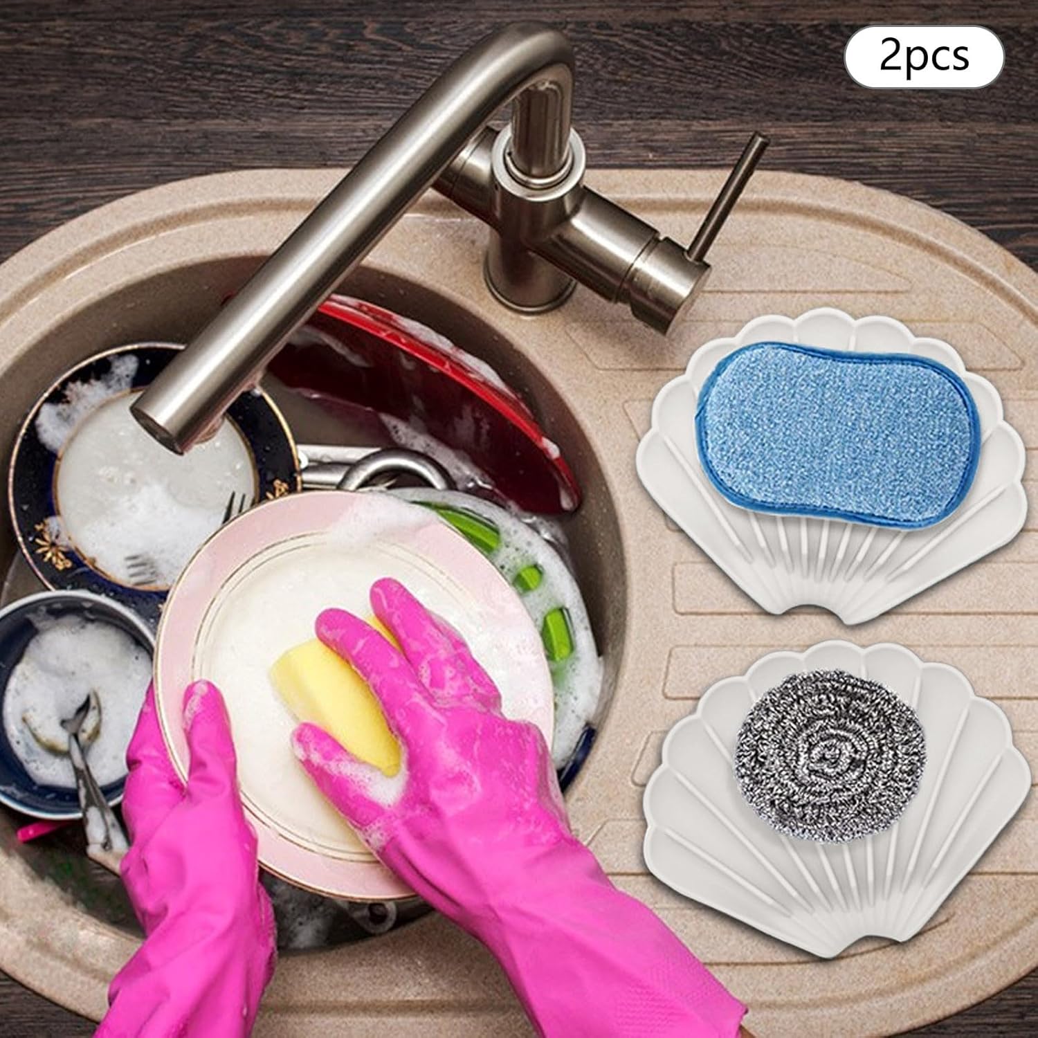2Pcs Drain Silicone Soap Dish Non-Slip Soap Mat for Bathroom
