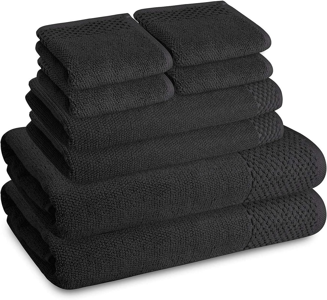 AR LINENS 100 Cotton Gray Towel Set of 8 1