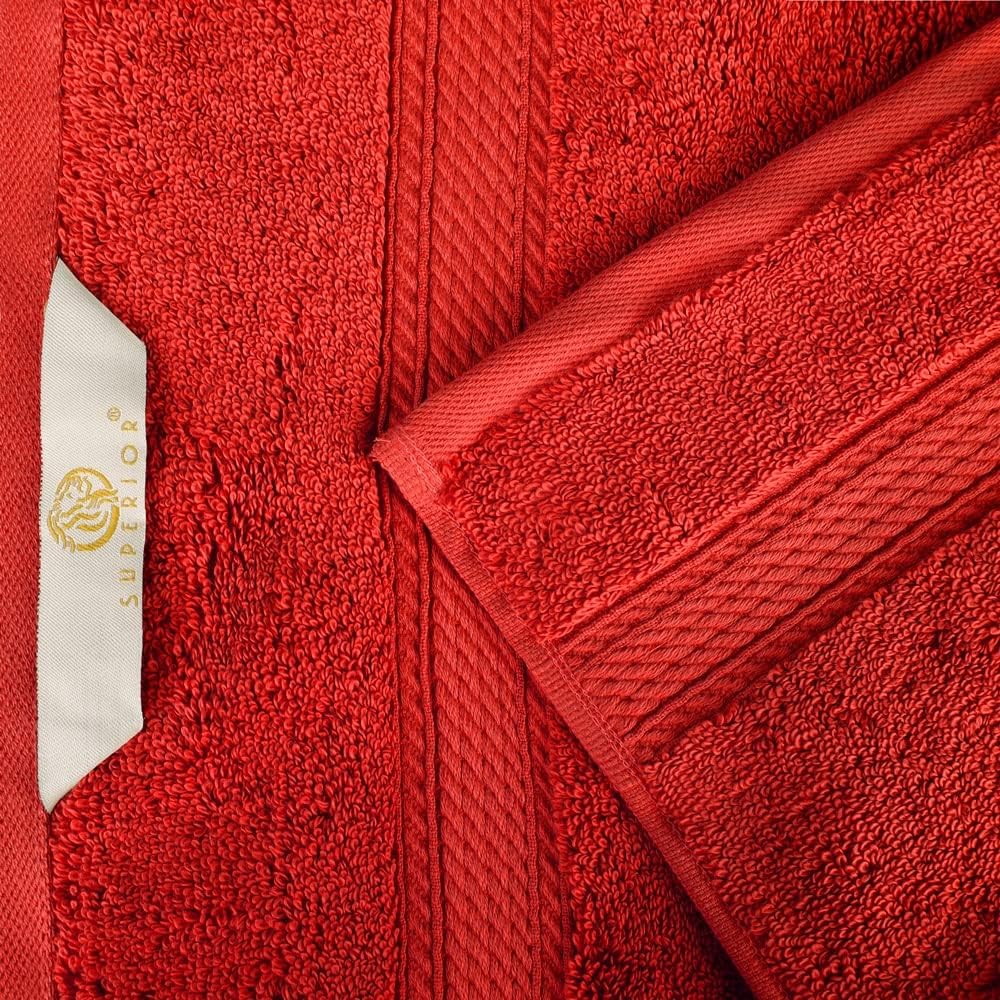 Superior Egyptian Cotton 3-Piece Towel Set in Red