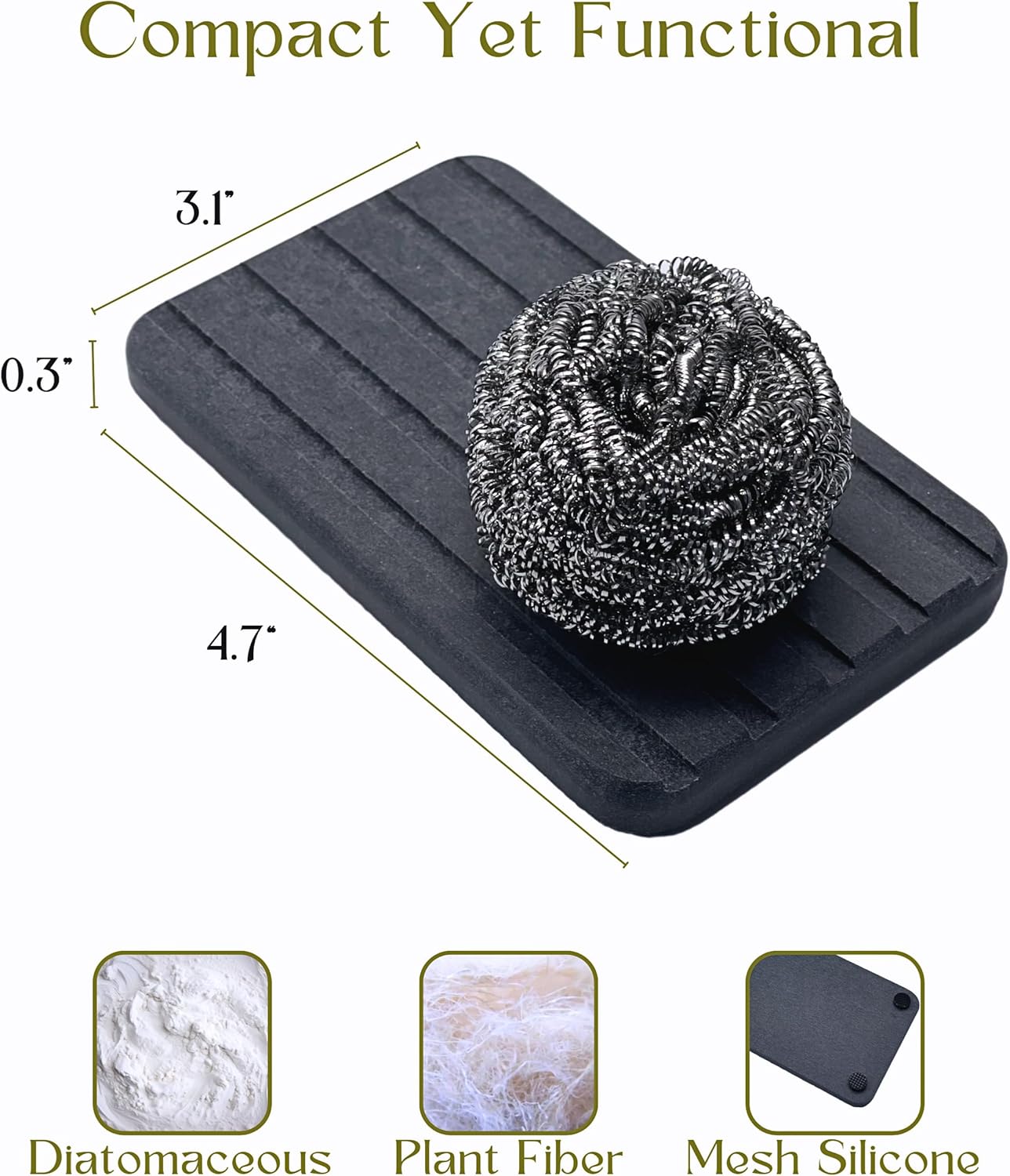 EXCHUES Parallel Lines Soap Dish Black