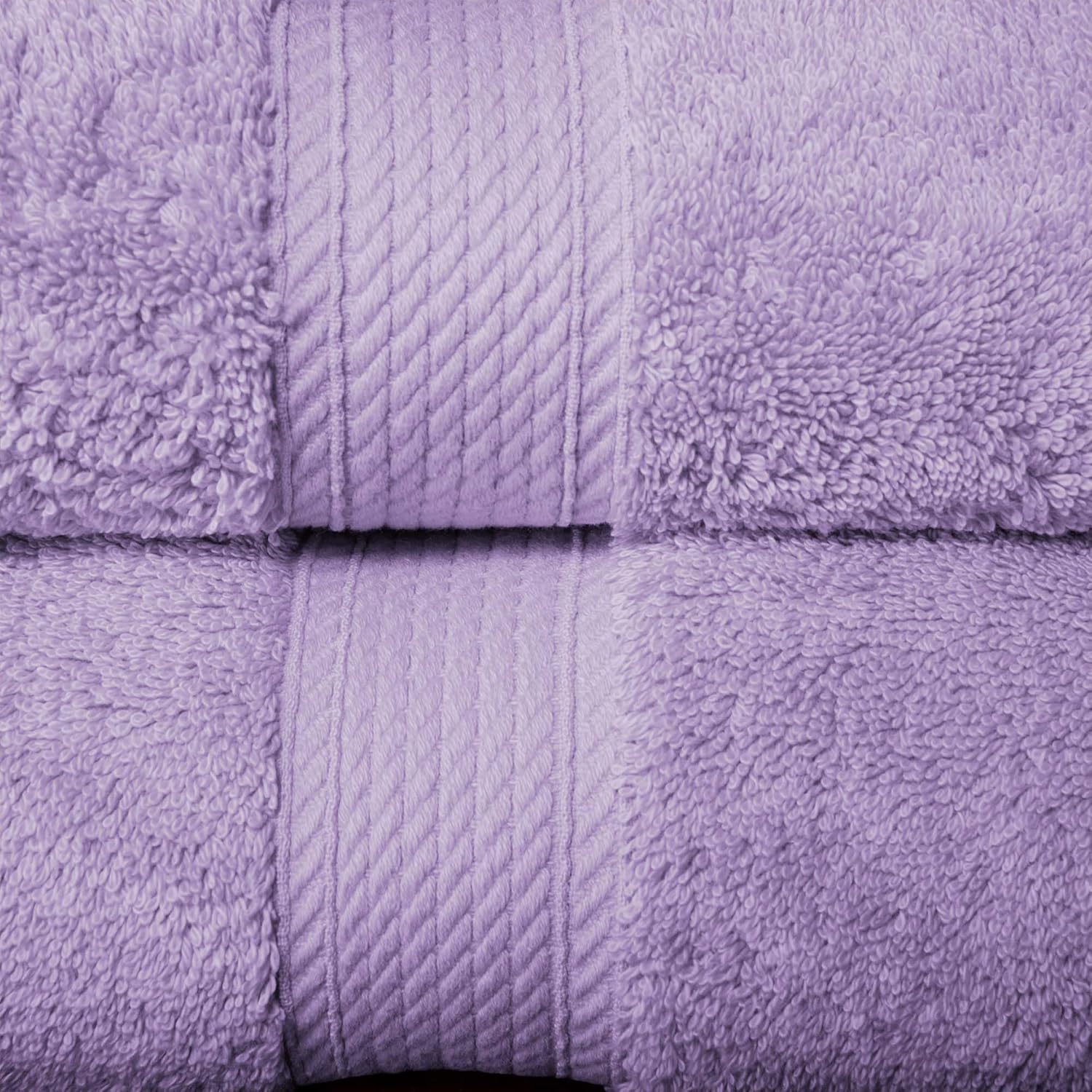 Superior Egyptian cotton pile 10 piece towel set purple 1