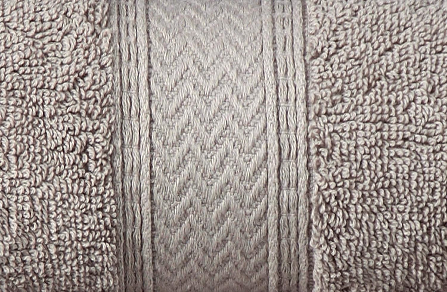 HILLFAIR 12 Piece Cotton Towel Set - 600 GSM Khaki Stone