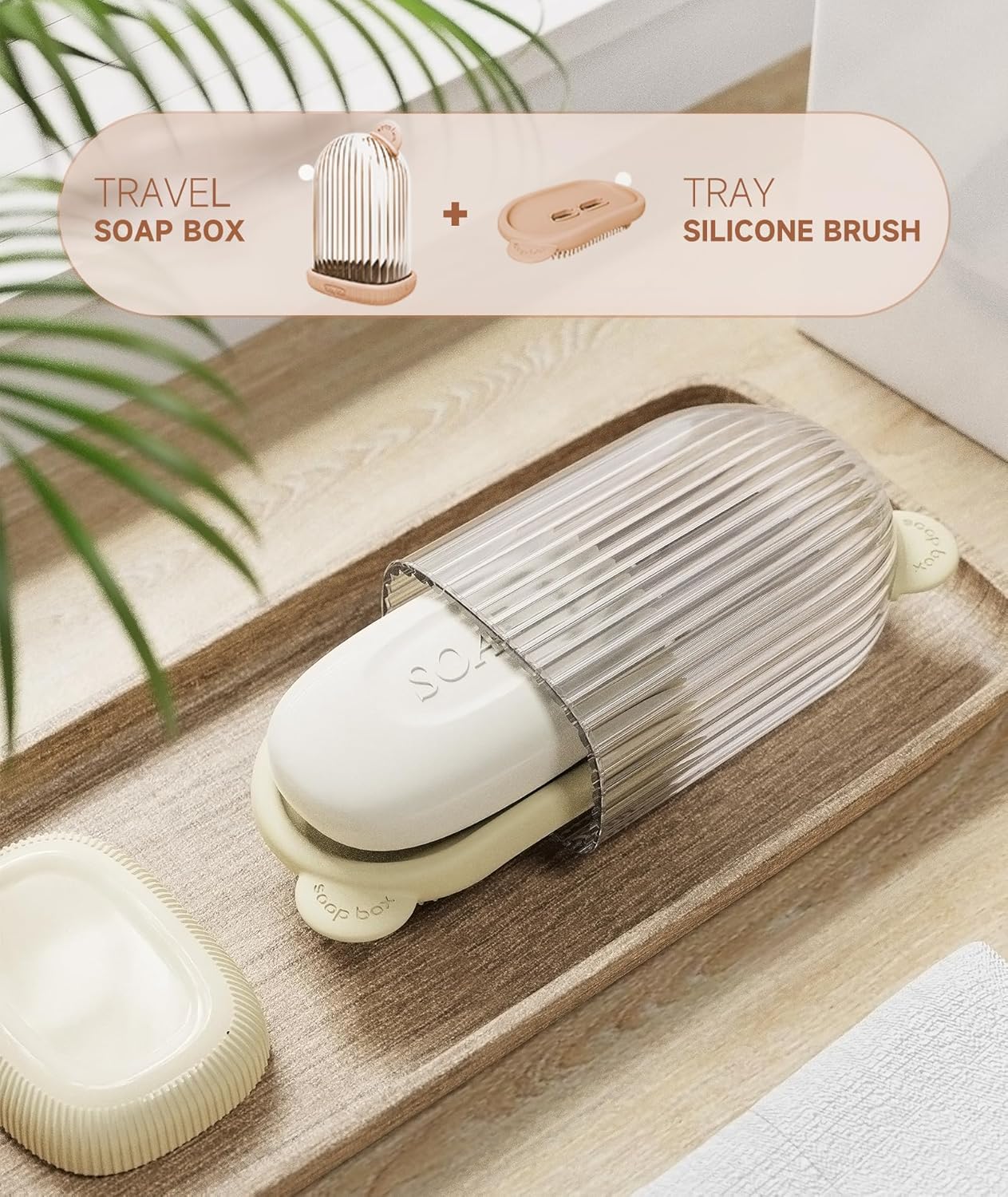 Doter Travel Soap Case with Leakproof Lid and Drainage Tray