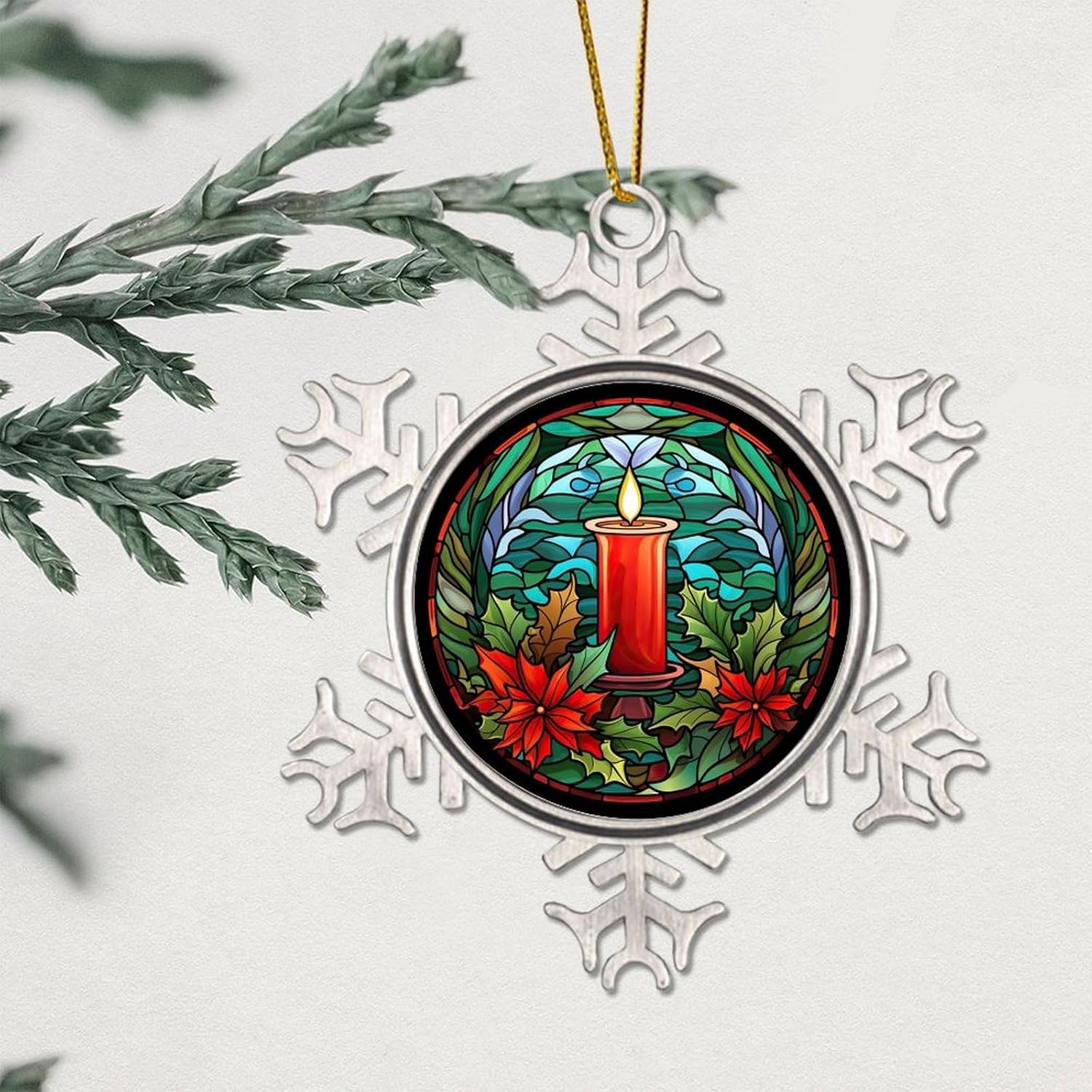 Zyadsinoudor 3 Inch Hanging Snowflake Christmas Ornament 1