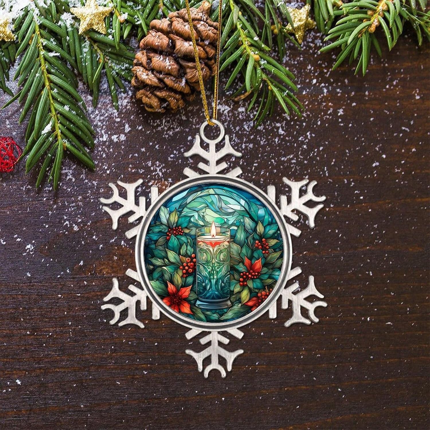 Zyadsinoudor 3 Inch Snowflake Hanging Ornament