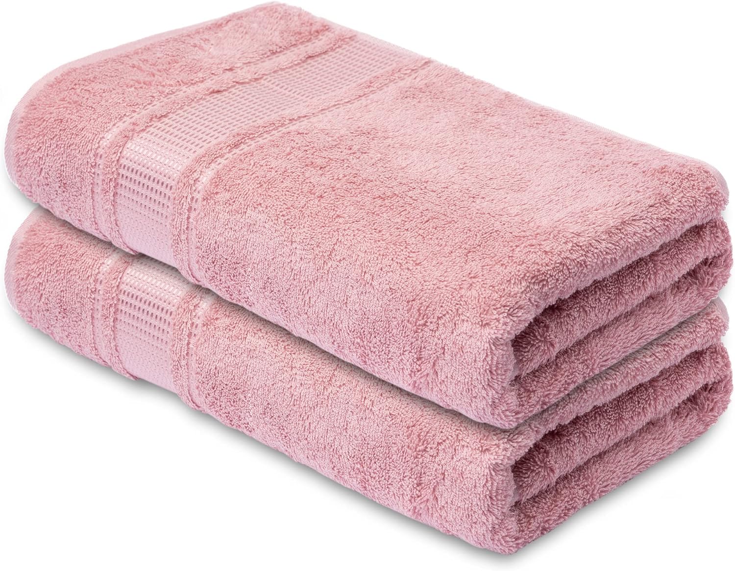 Melissa Linen 2 Piece Pink Turkish Cotton Bath Towel Set