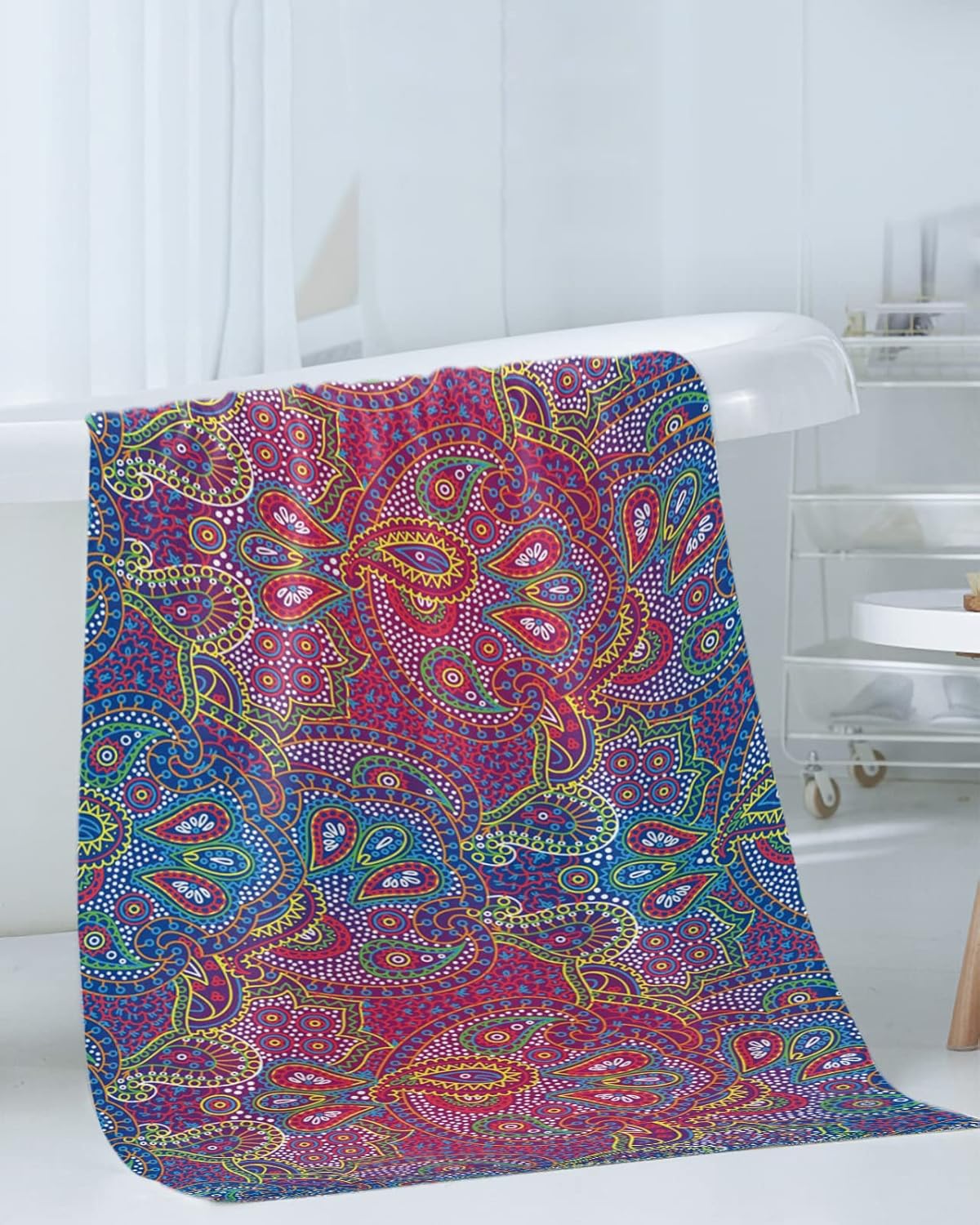 Shine-Home India Paisley Towel Set for Hotel Quality