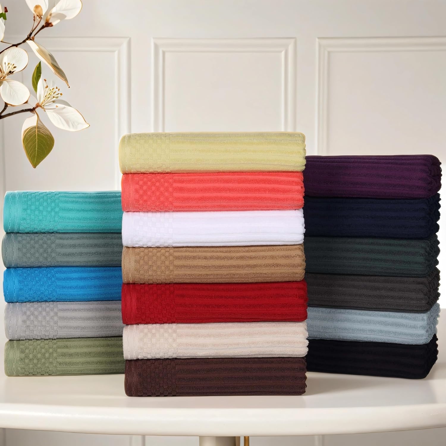 Superior Cotton 6-Piece Towel Set Charcoal