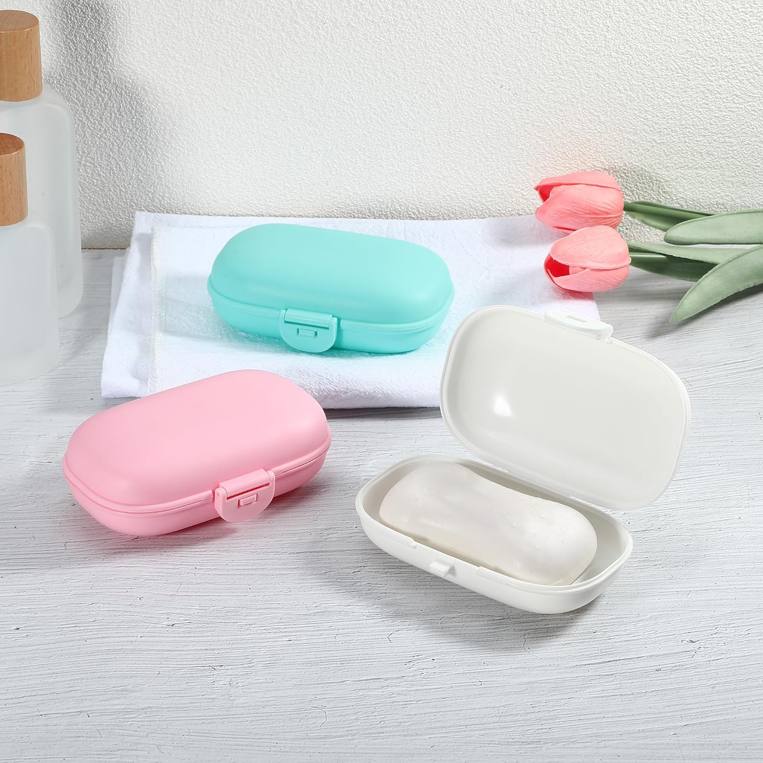 VOCOSTE Travel Soap Dish with Lock Blue