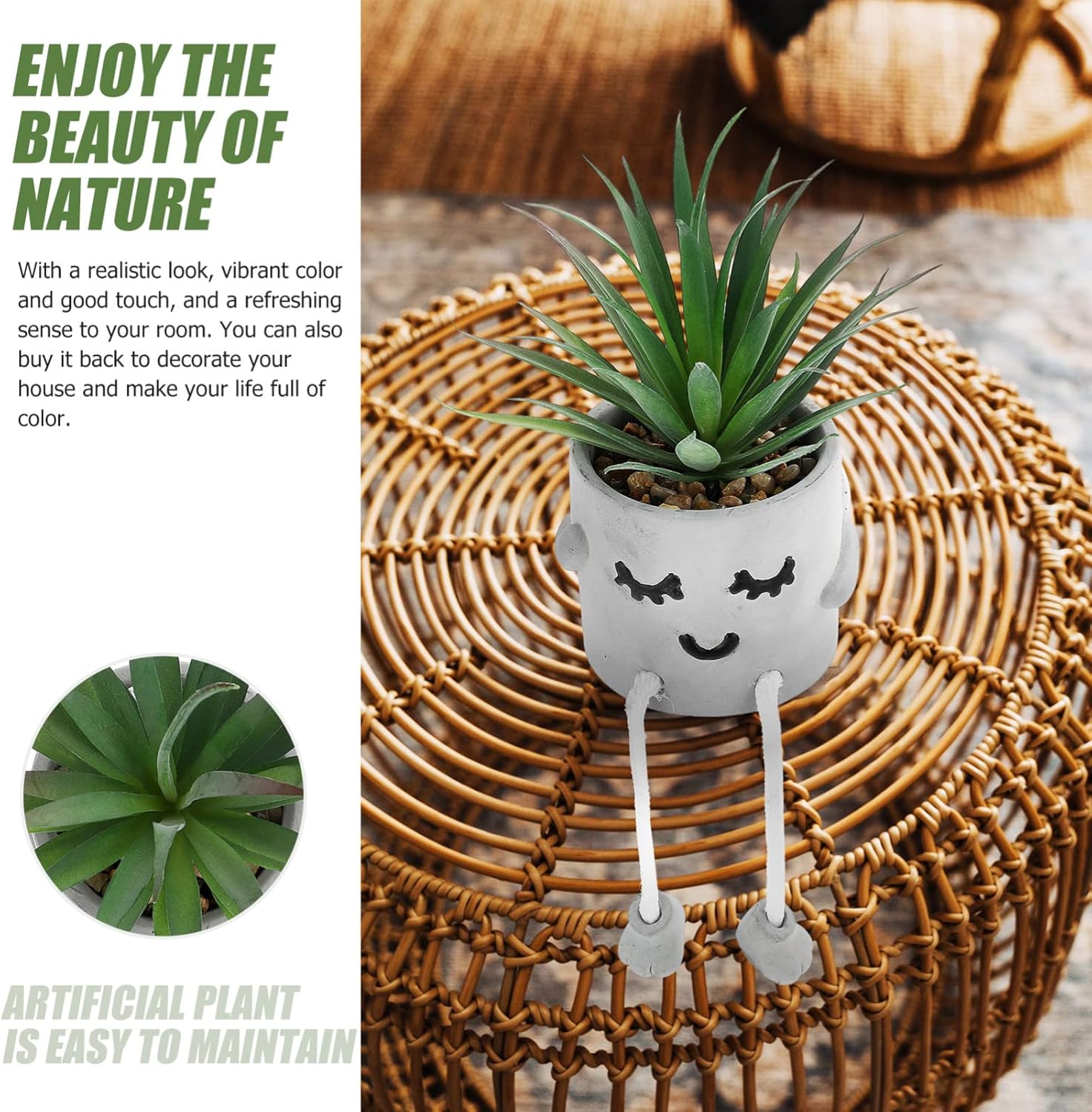 MAGICLULU Artificial Succulents Potted Plant Decor 1
