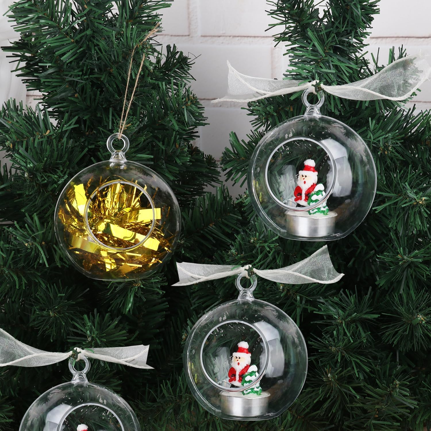 39 Pcs Clear Hanging Glass Orbs for Home Decor