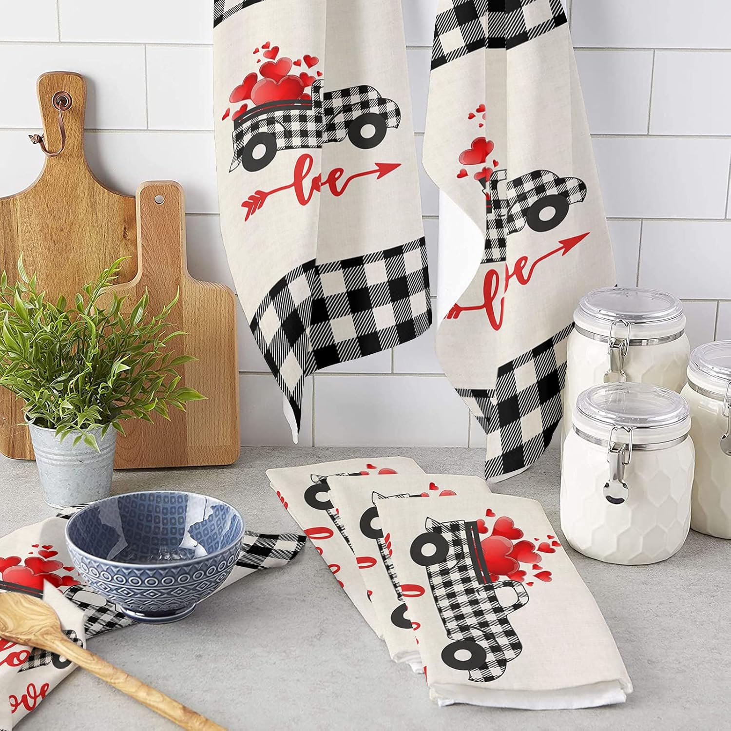 Rocking Giraffee 4 Pack Microfiber Kitchen Towels 1