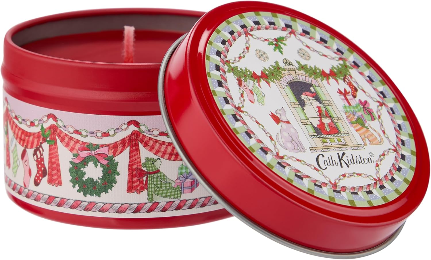 Cath Kidston Festive Tin Candle 100g Red Berry Cedar 1