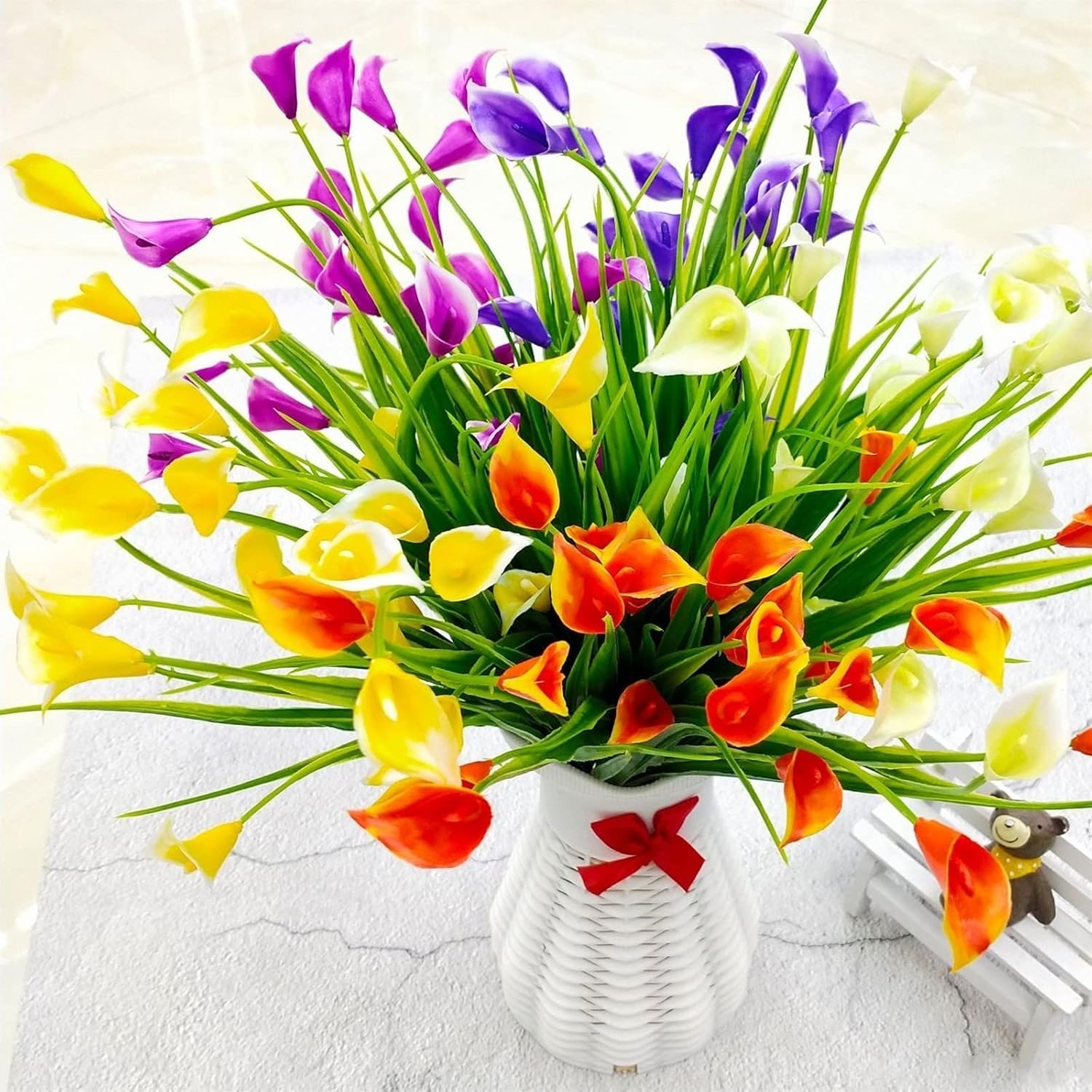 GaRcan Artificial Calla Lily Flowers Decor Set