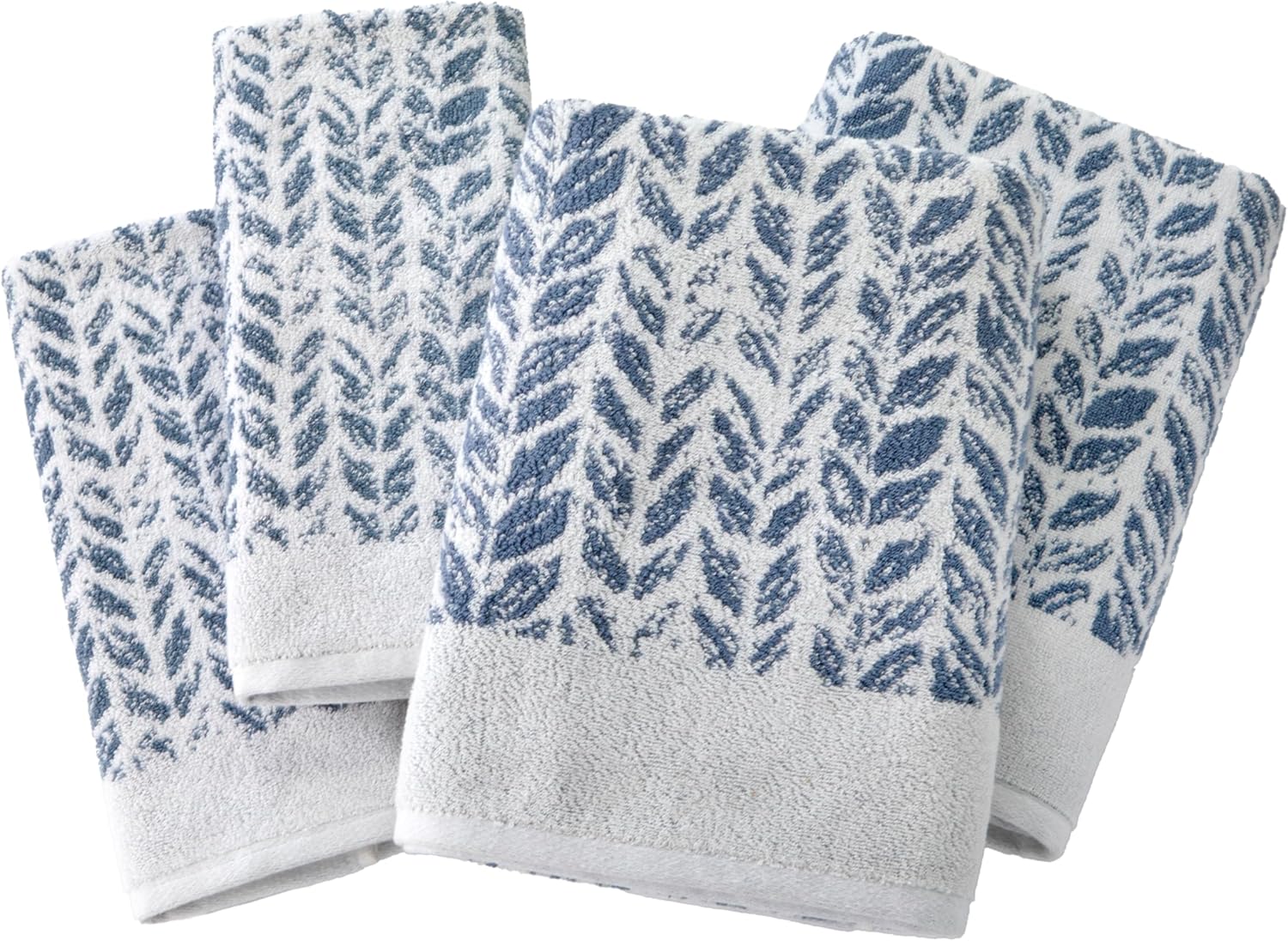 SKL Home Denim Distressed Leaf Towel Set 2 Bath 2 Hand