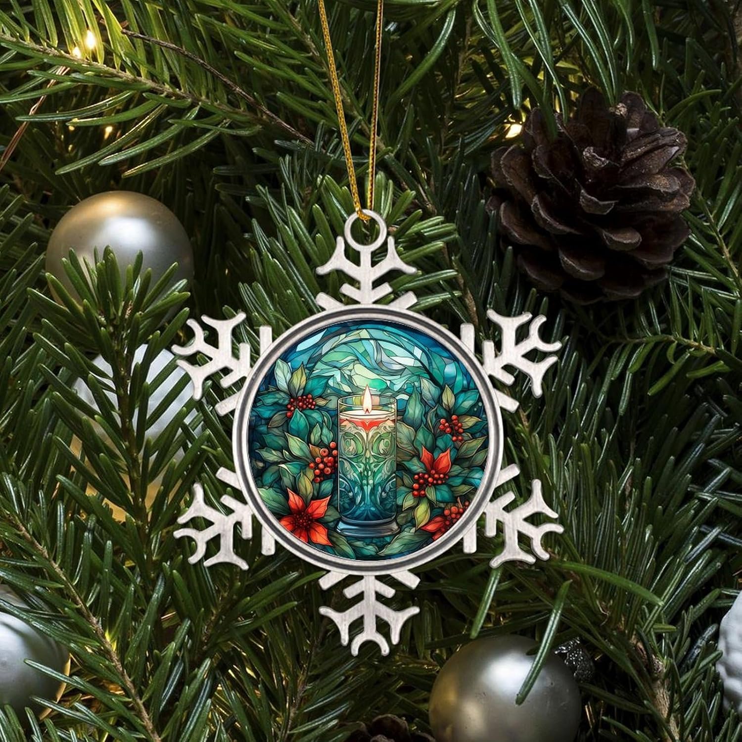 Zyadsinoudor 3 Inch Snowflake Hanging Ornament
