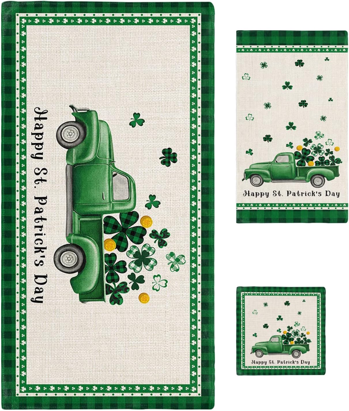 ZOE GARDEN St Patricks Truck Towel Set 1