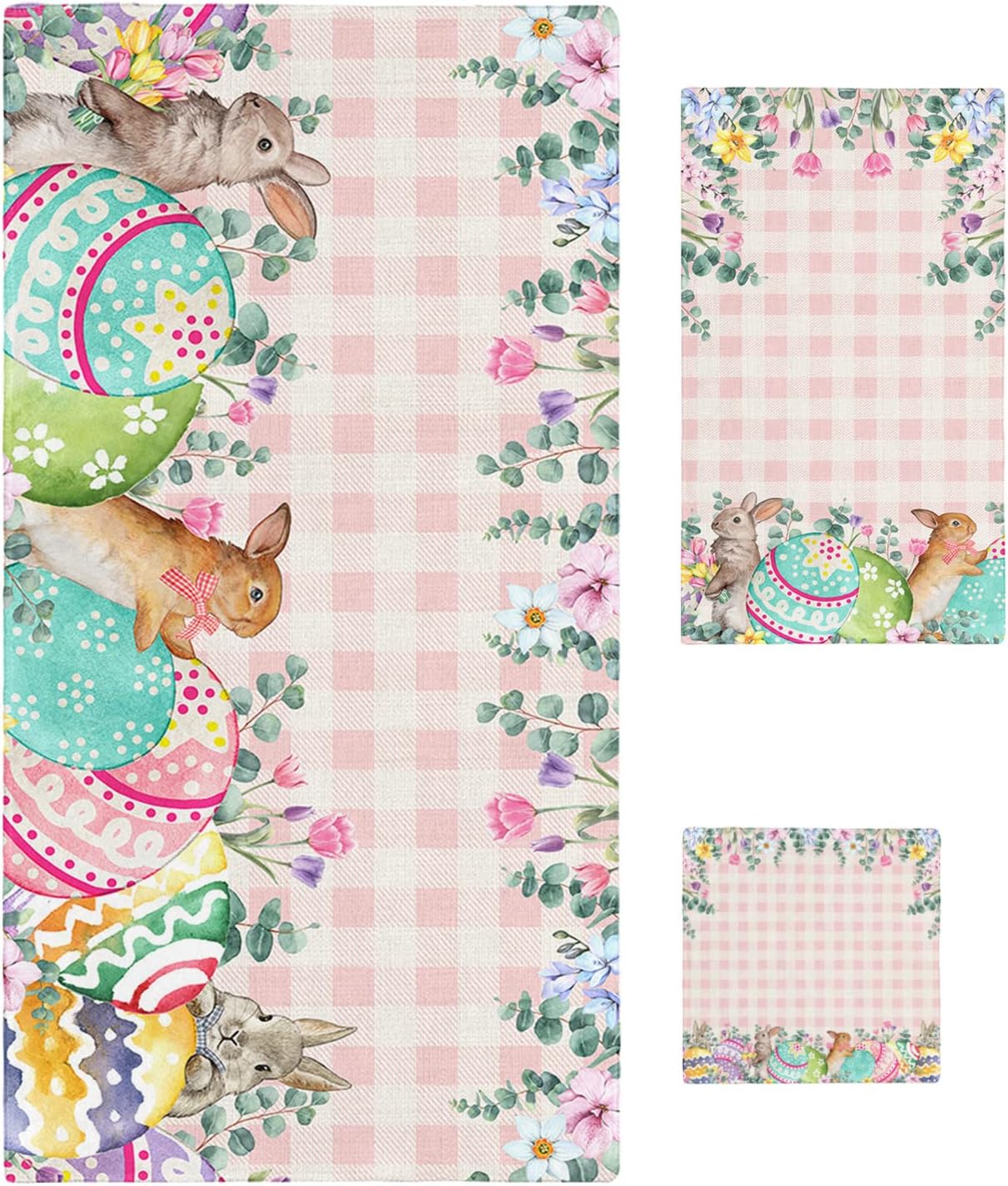 ZOE GARDEN Rabbit Egg Pink Microfiber Towel Set