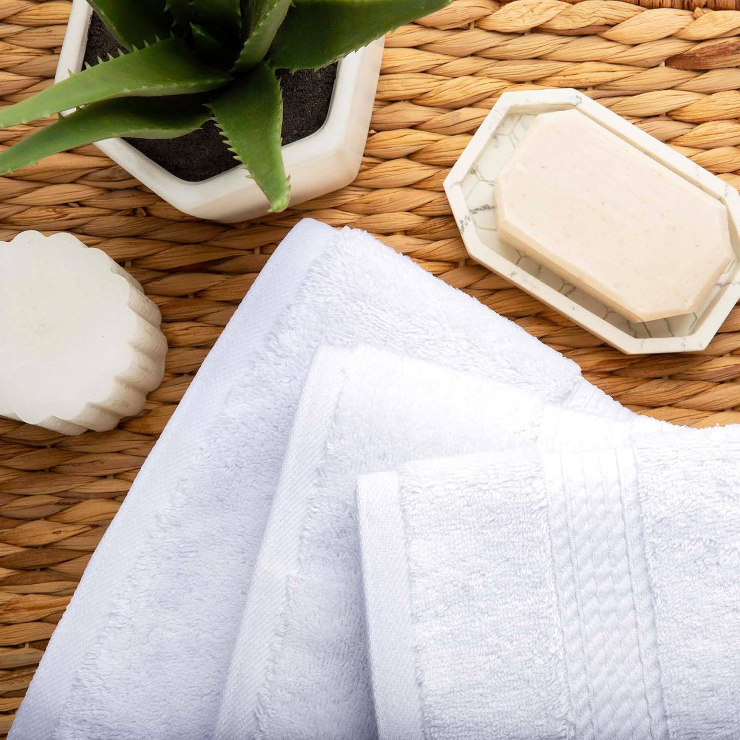 Superior Egyptian Cotton 3-Piece Towel Set White