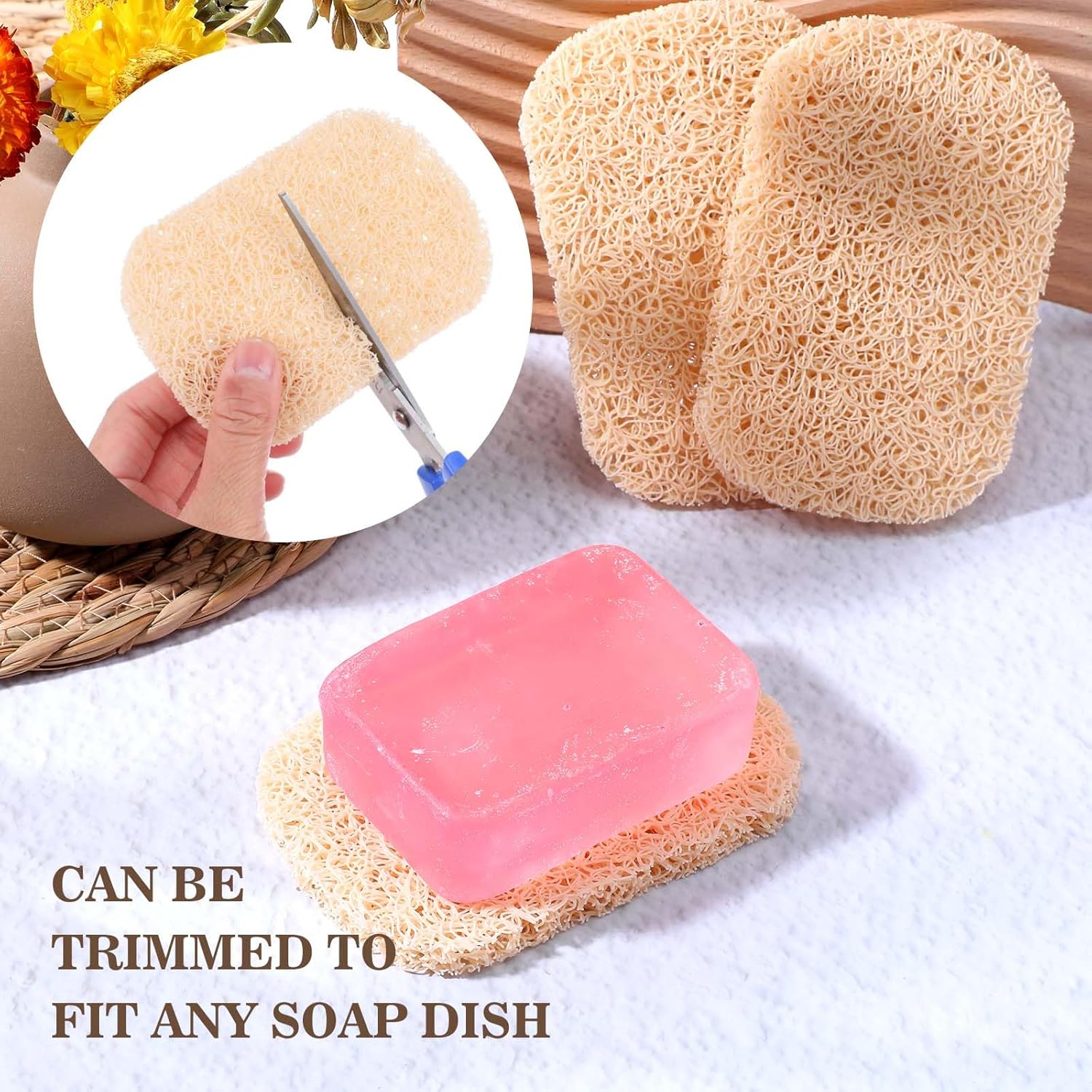 8 Pcs Non-Slip Soap Saver Pads for Shower Kitchen Bath