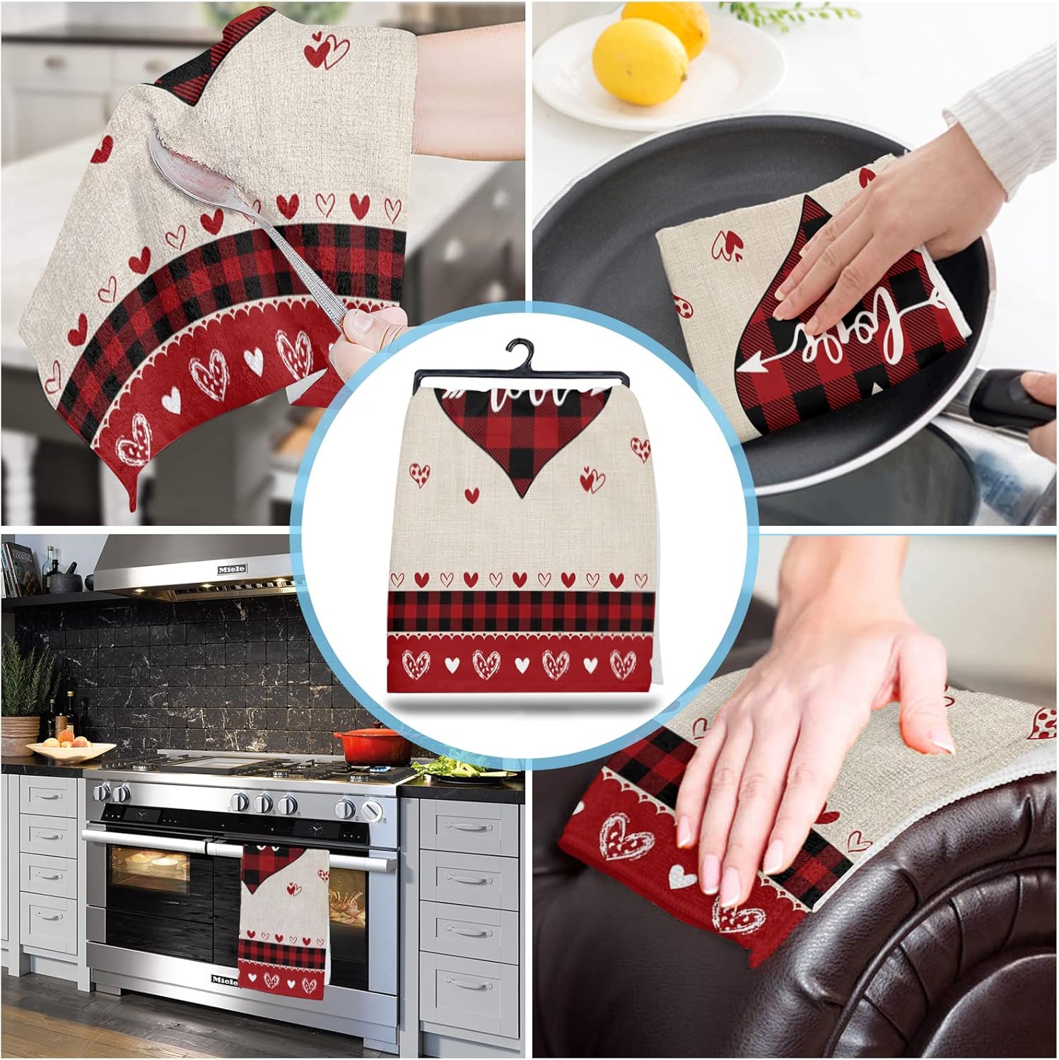 Rocking Giraffee Microfiber Dish Towels Set - 16x24 Inch