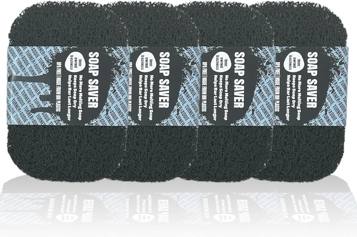 Turner and Addie 4 Pack Black Soap Dish