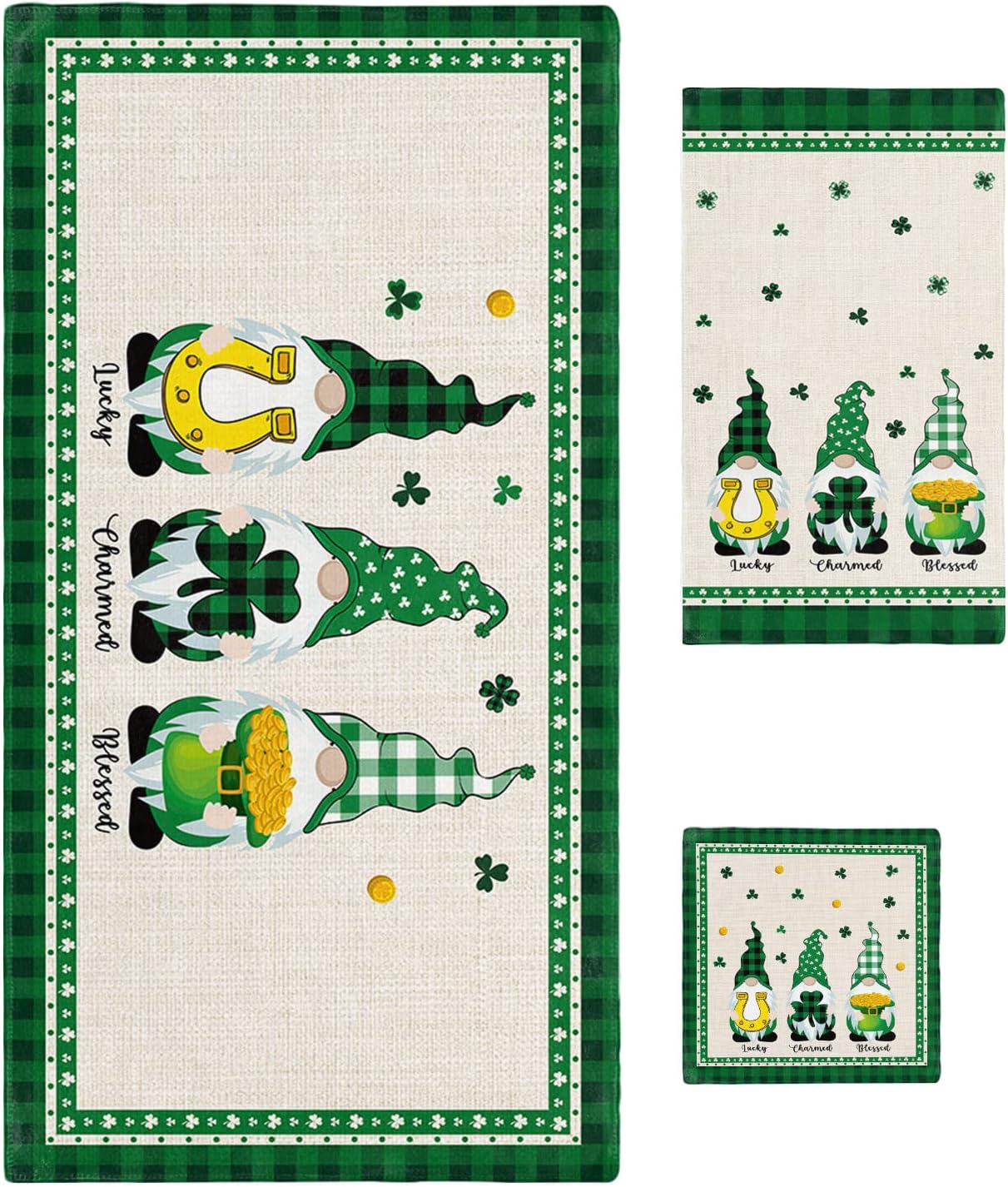 Anzona St Patricks Day 3-Piece Bath Towel Set 1
