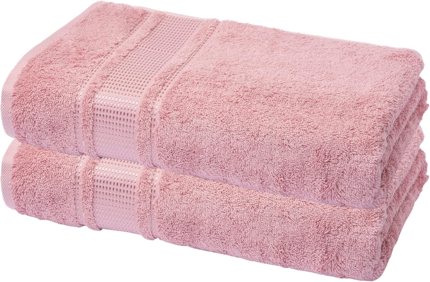 Melissa Linen 2 Piece Pink Turkish Cotton Bath Towel Set