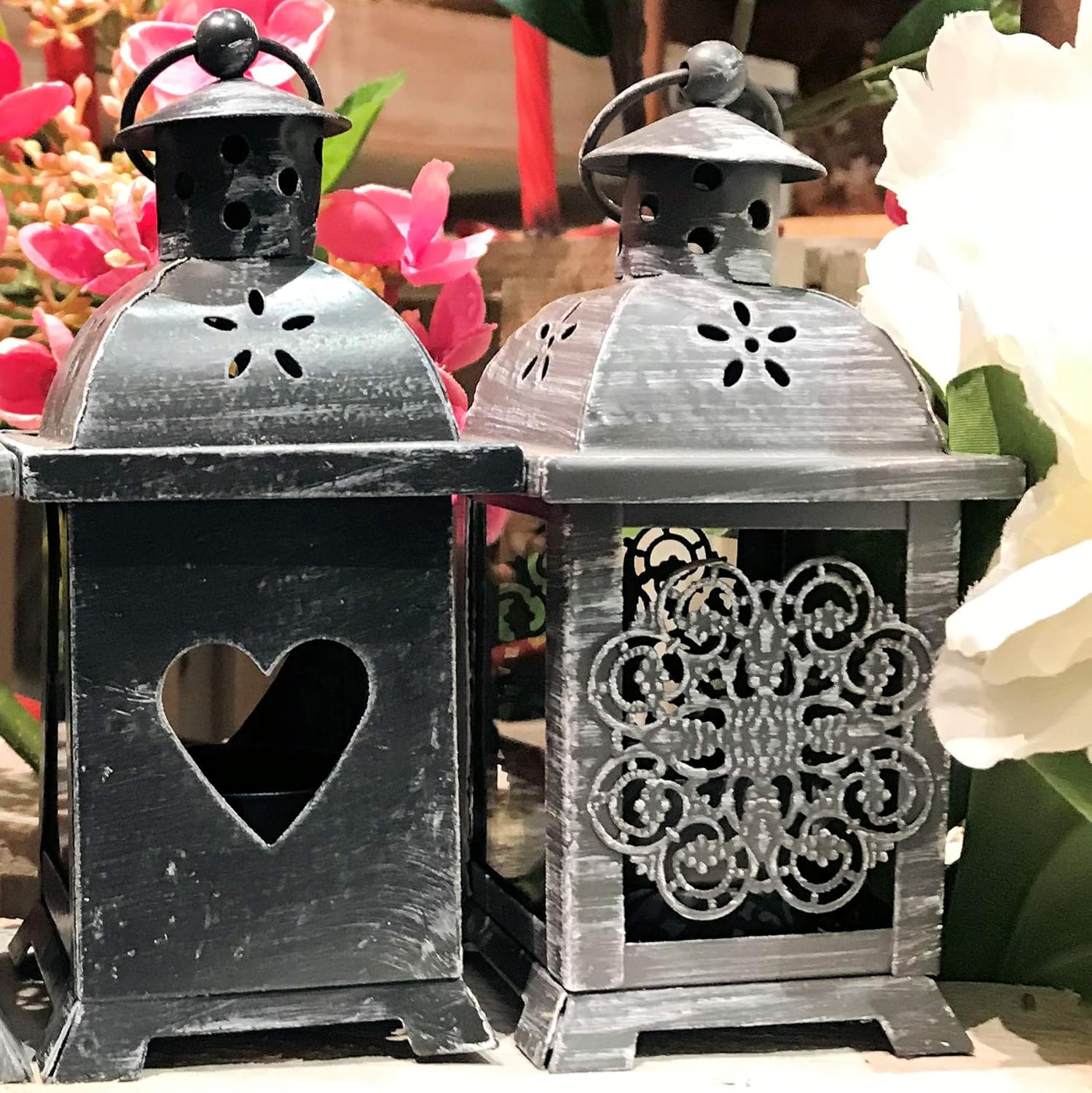 WHW French Country Style Candle Lanterns Set of 3