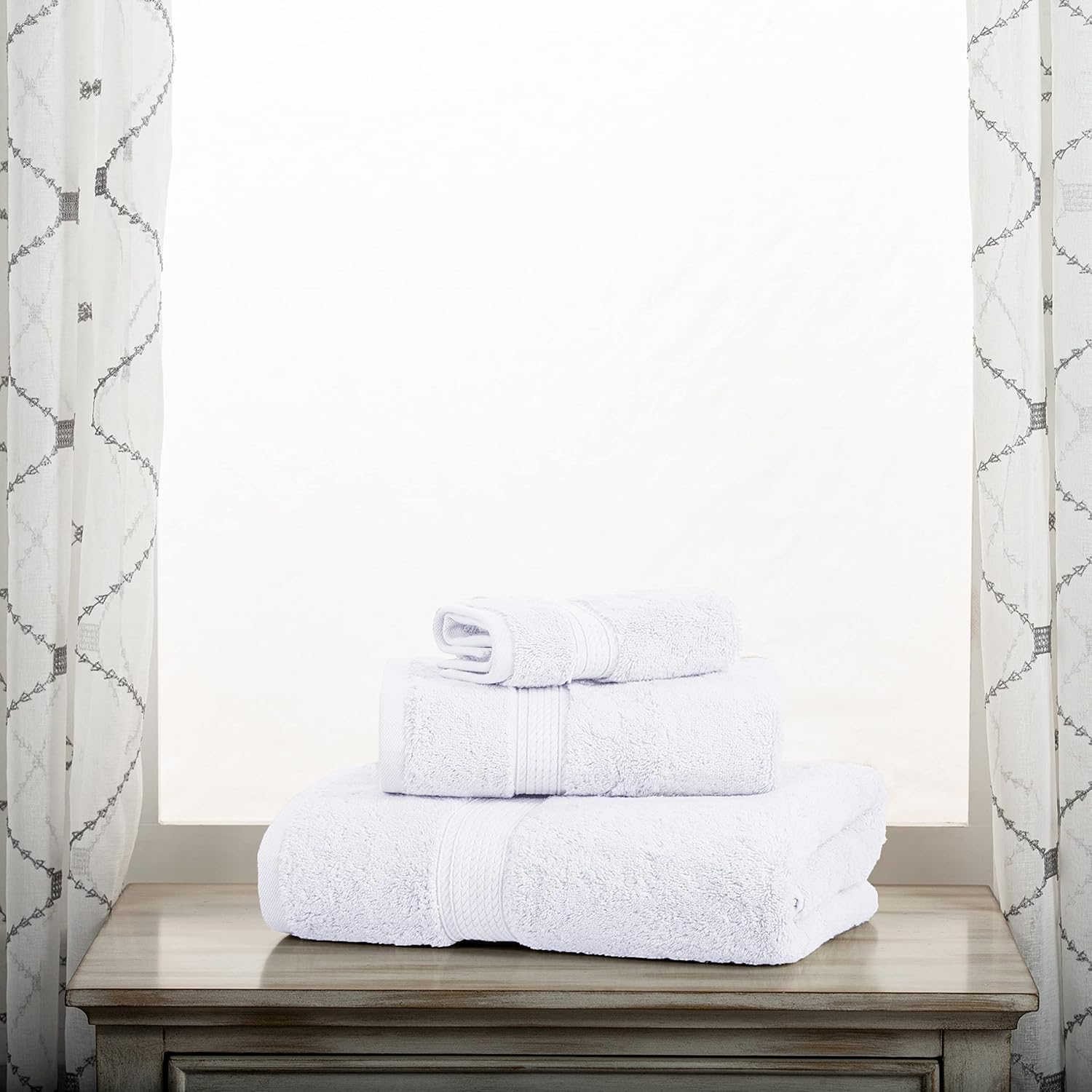 Superior Egyptian Cotton 3-Piece Towel Set White