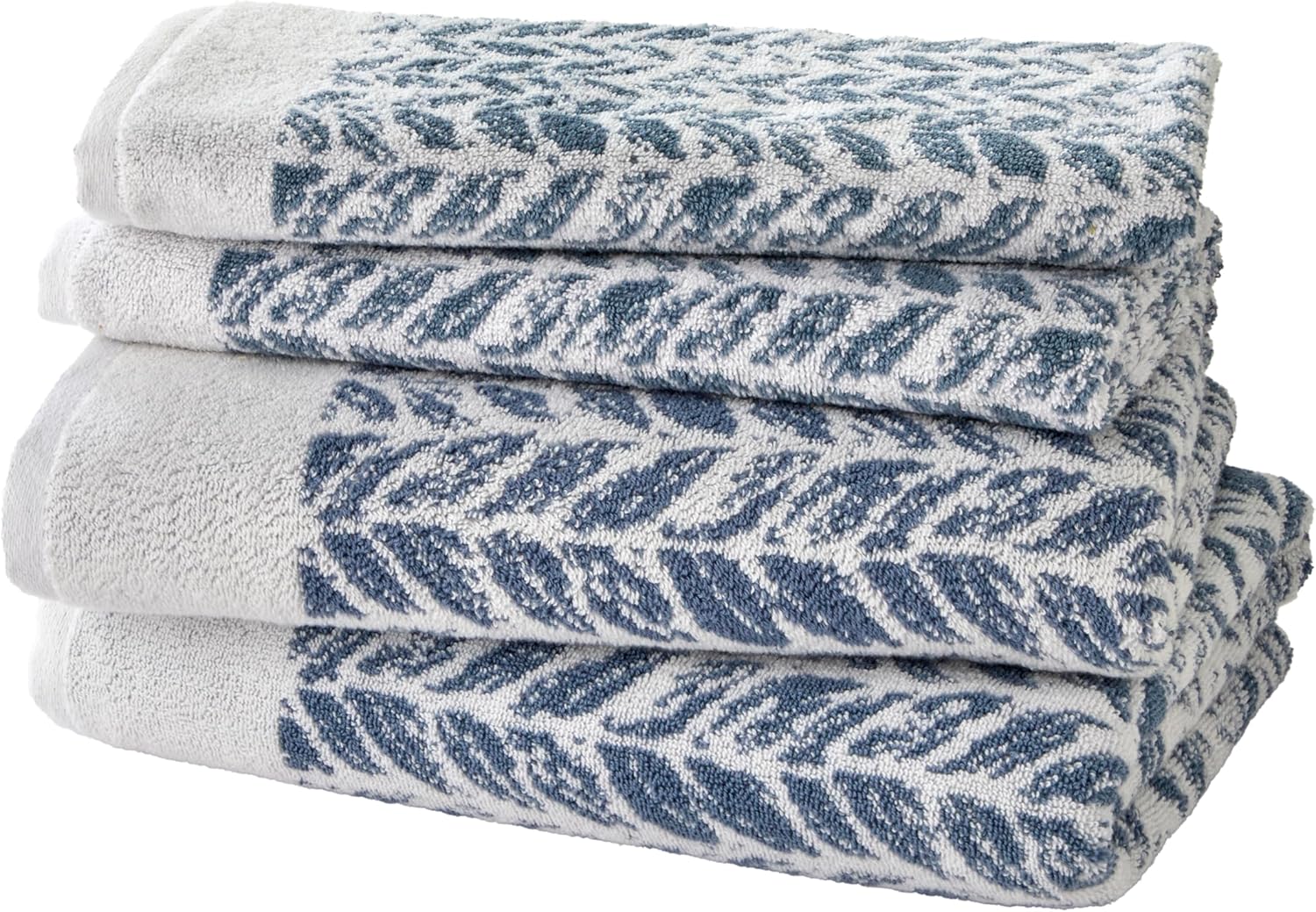 SKL Home Denim Distressed Leaf Towel Set 2 Bath 2 Hand