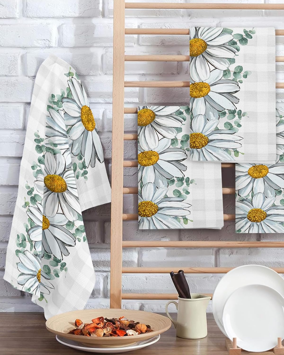 Falaniique Waffle Towel Set of 3 Super Absorbent Quick Dry