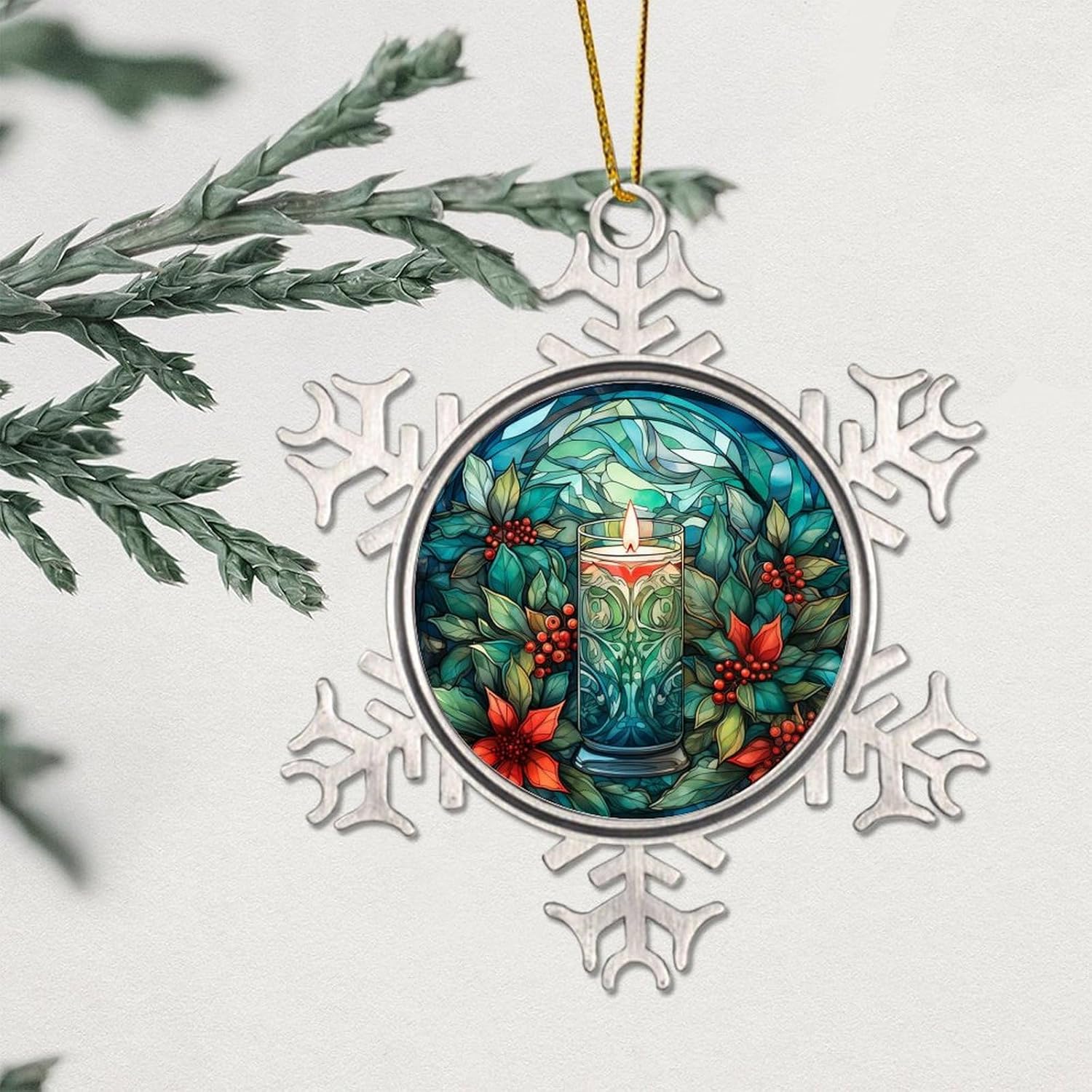 Zyadsinoudor 3 Inch Snowflake Hanging Ornament