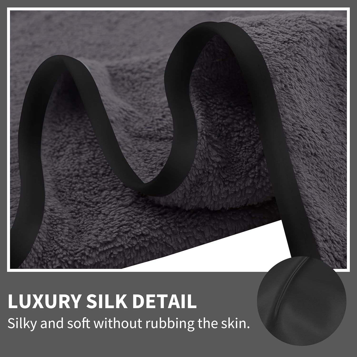 Cosy Family 8-Piece Microfiber Towel Set - Dark Grey